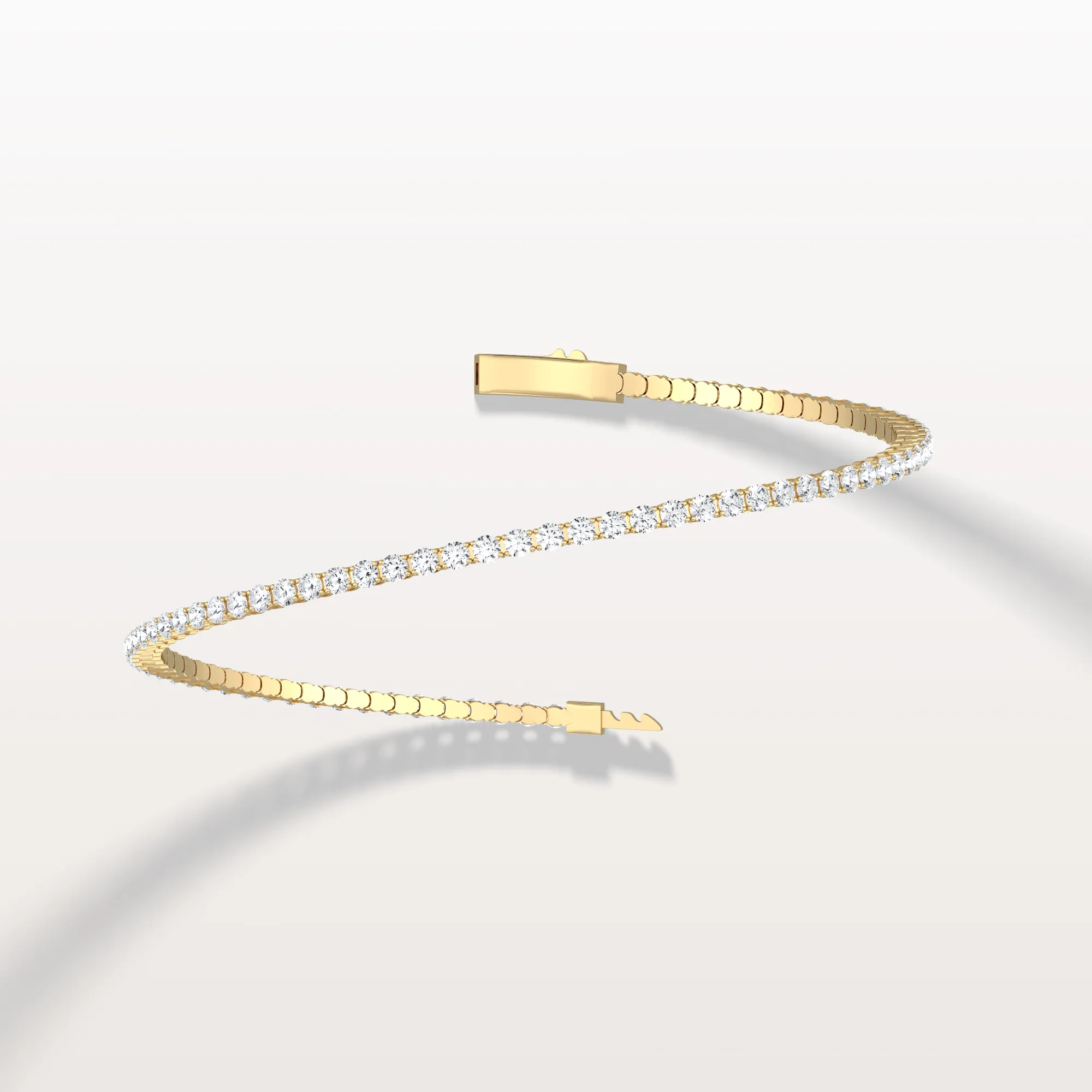 2.78CTW Lab Grown Diamond Flexible Bangle Bracelet - Image 13