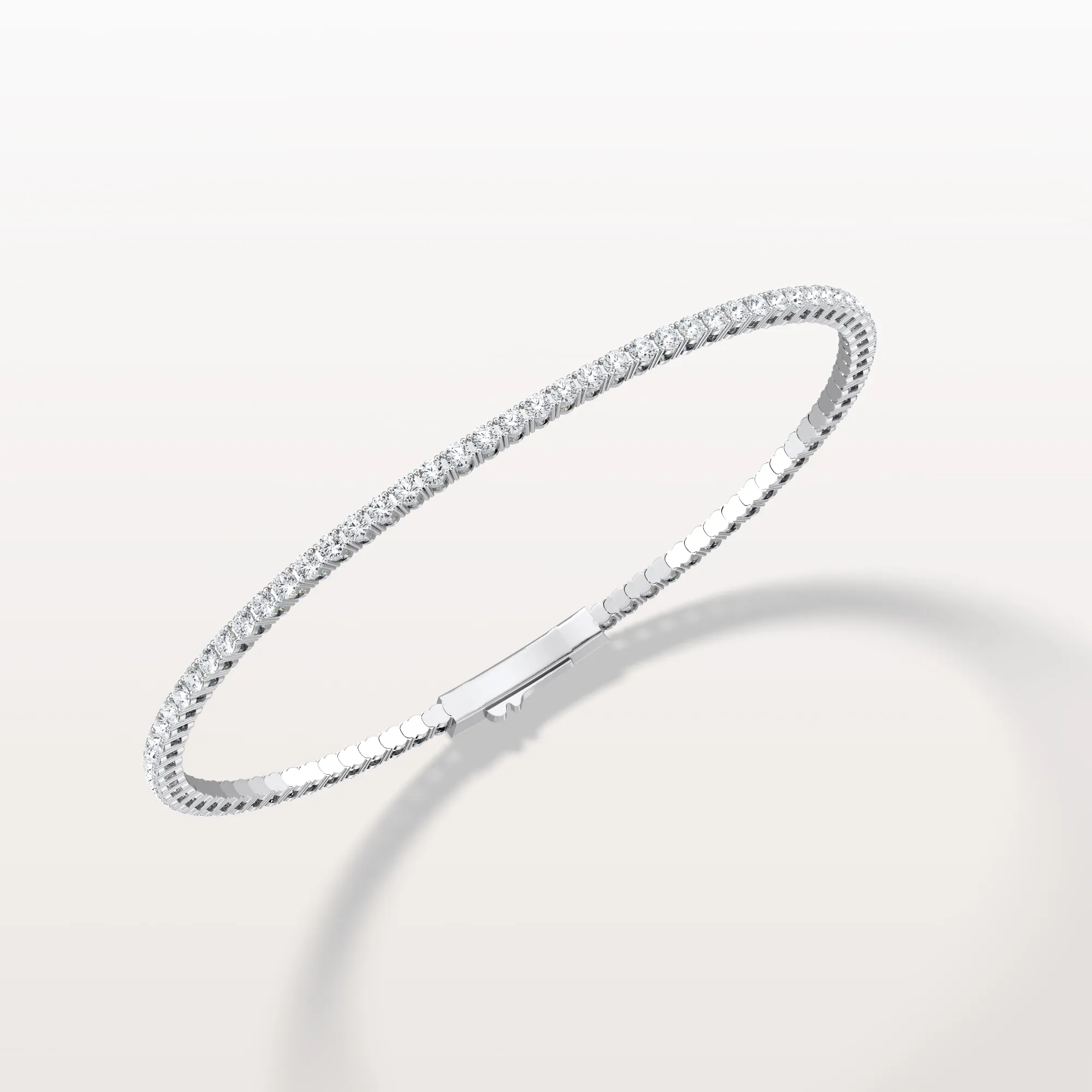 2.78CTW Lab Grown Diamond Flexible Bangle Bracelet - Image 23