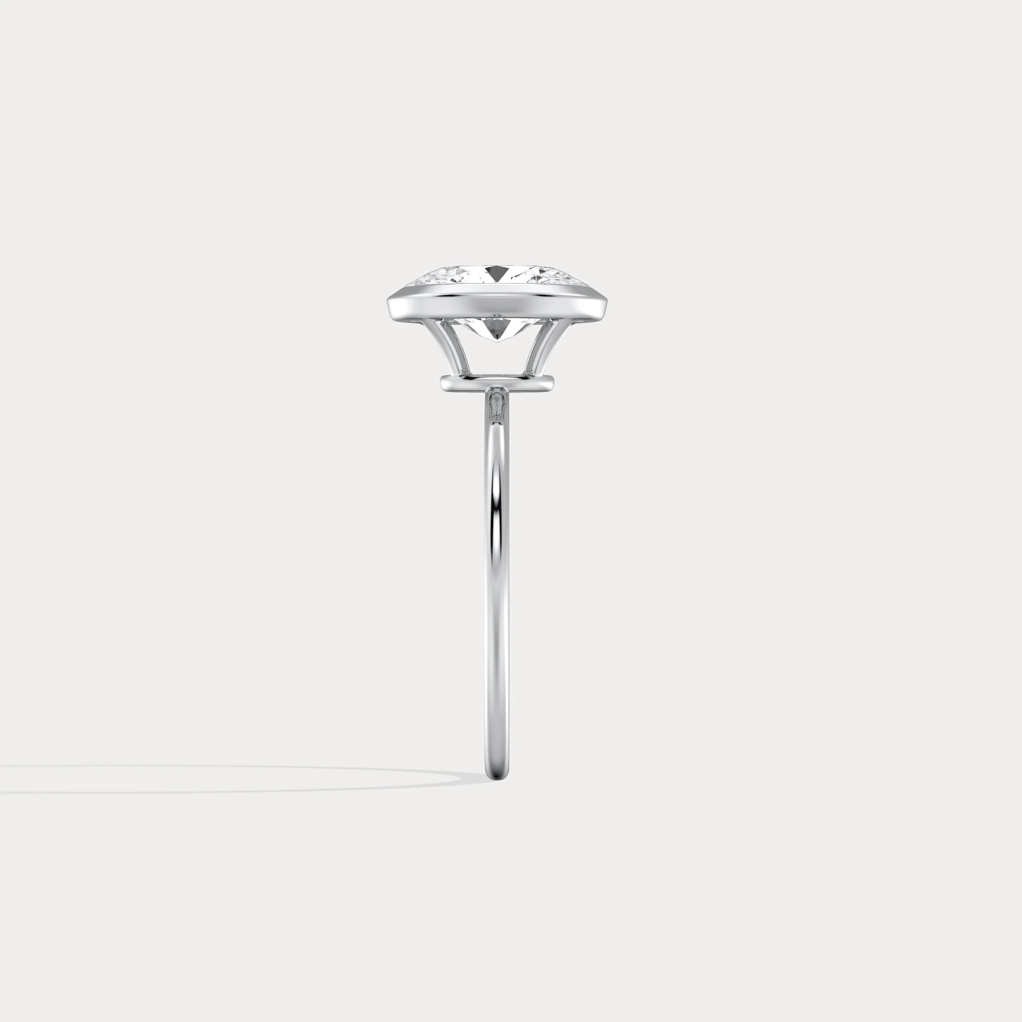Sophia丨2CT Oval Cut Lab-Grown Diamond Bezel Engagement Ring in 14K Gold/Platinum - Image 33