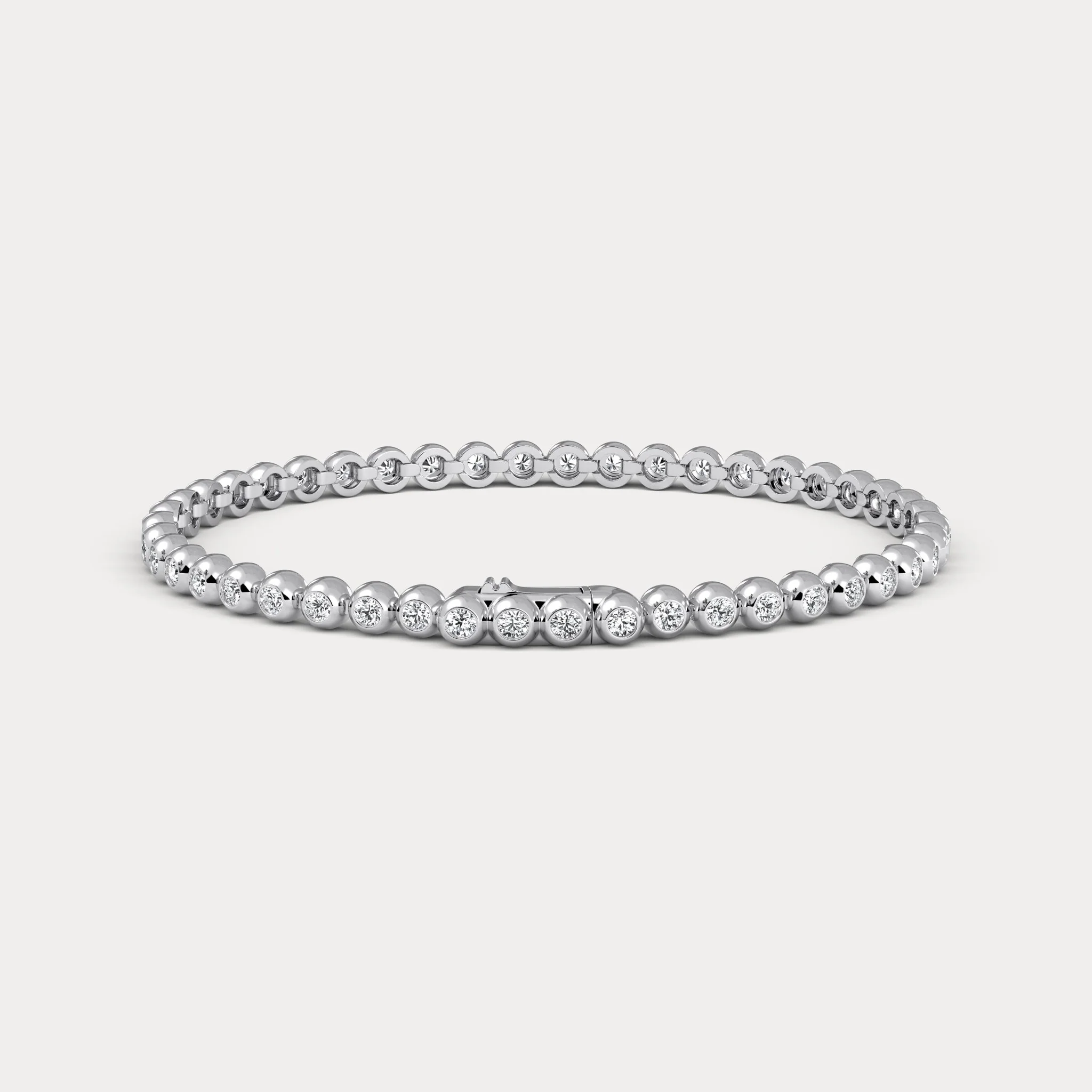 2 CTW Bezel Set Lab-Grown Diamond Tennis Bracelet in Sterling Silver - Image 4