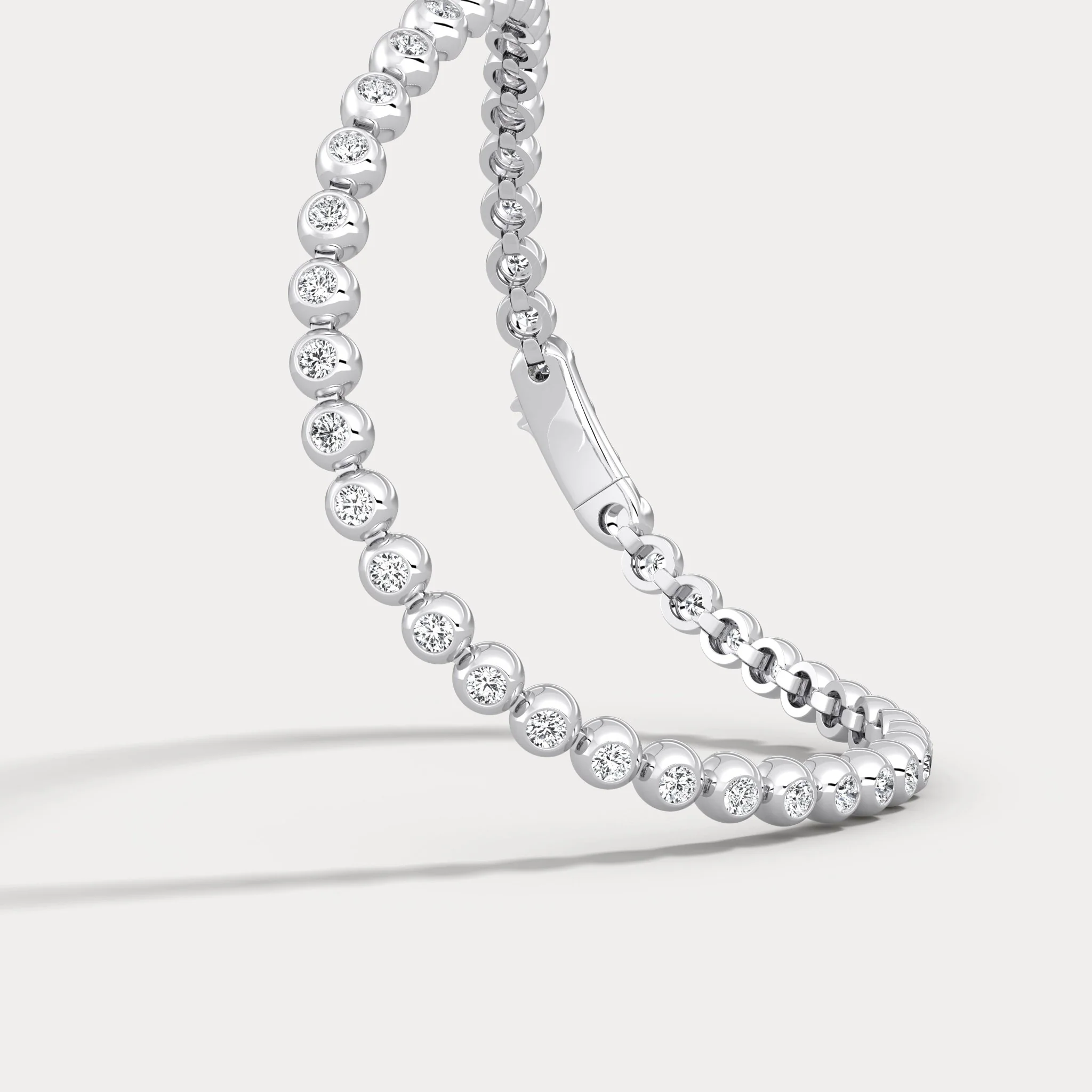 2 CTW Bezel Set Lab-Grown Diamond Tennis Bracelet in Sterling Silver - Image 6