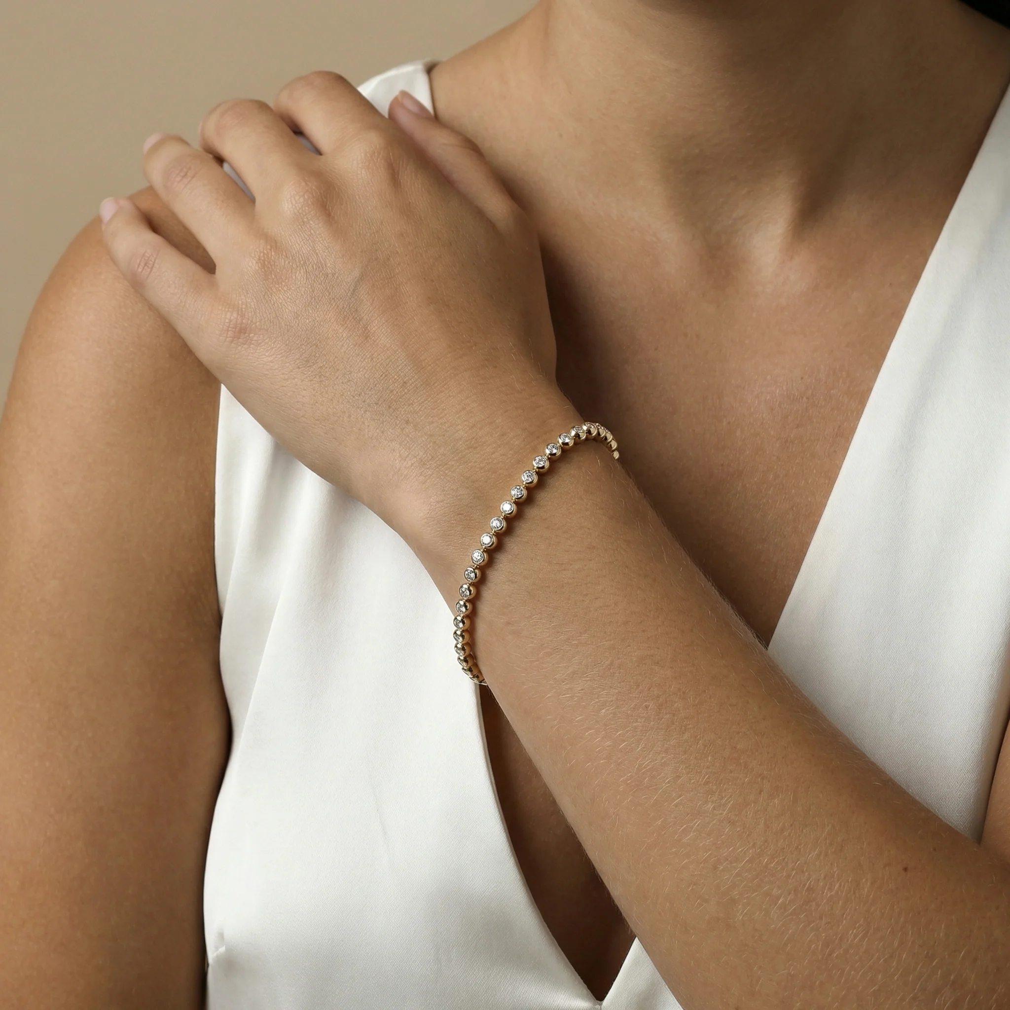 2 CTW Bezel Set Lab-Grown Diamond Tennis Bracelet in Sterling Silver - Image 9
