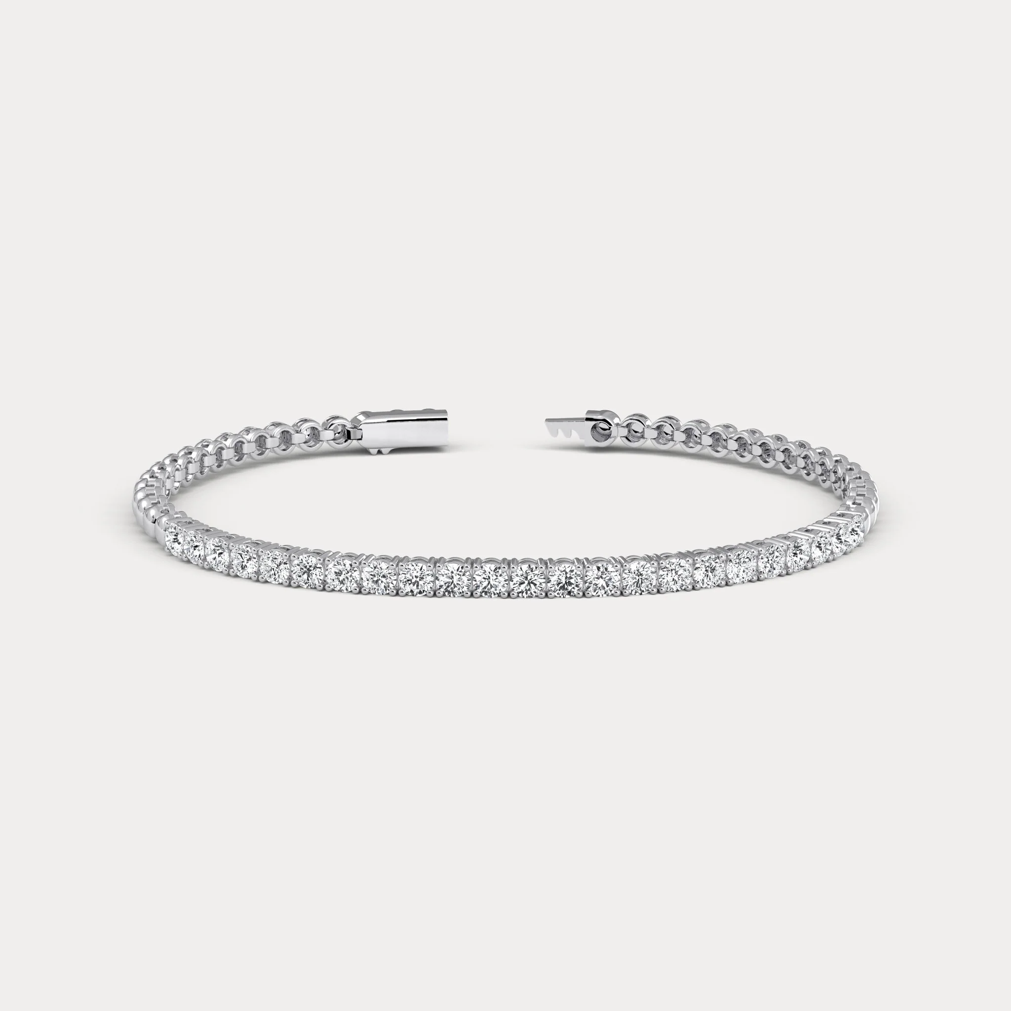 2 CTW Prong Set Lab-Grown Diamond Tennis Bracelet in Sterling Silver