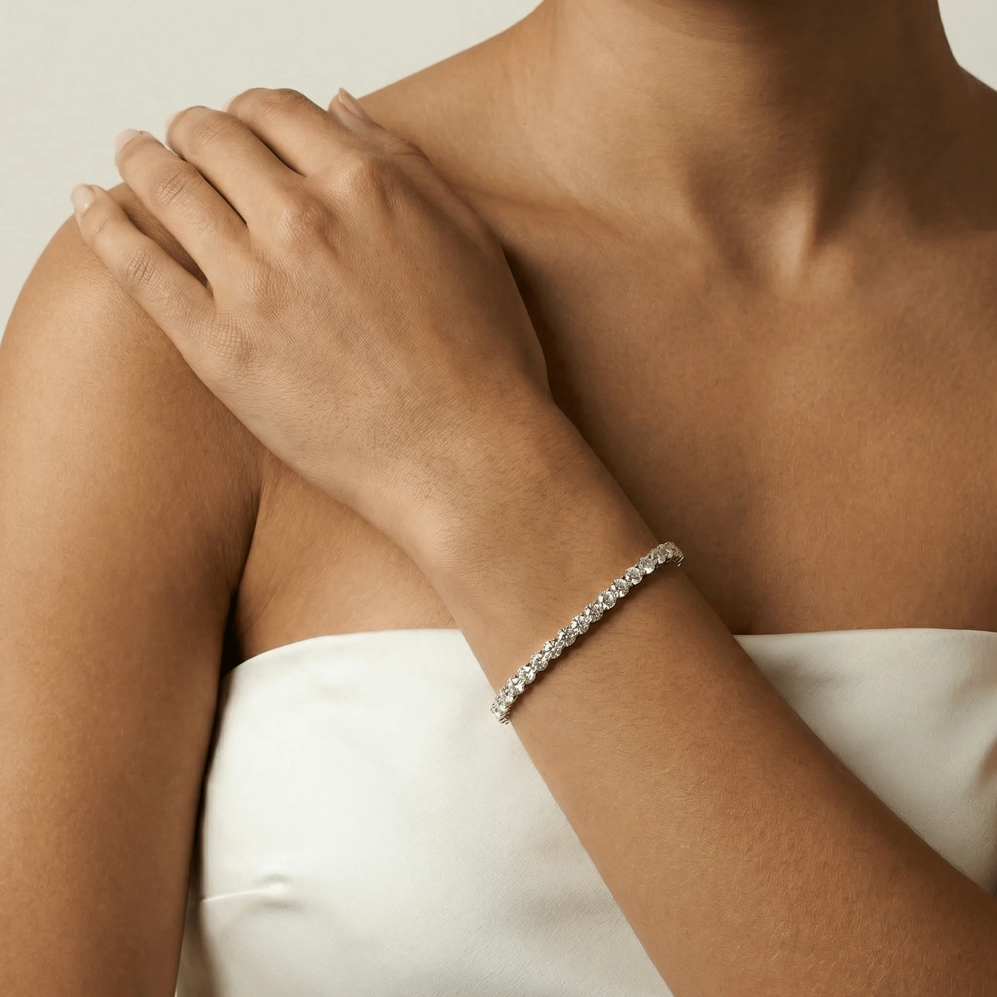 2 CTW Prong Set Lab-Grown Diamond Tennis Bracelet in Sterling Silver - Image 2