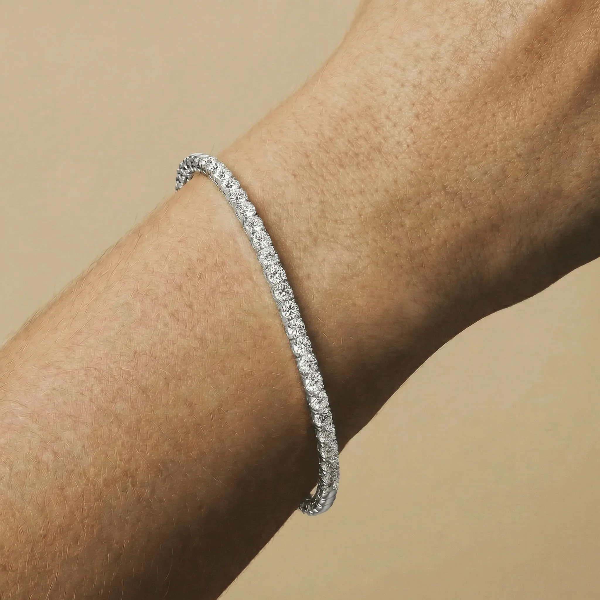 2 CTW Prong Set Lab-Grown Diamond Tennis Bracelet in Sterling Silver - Image 3