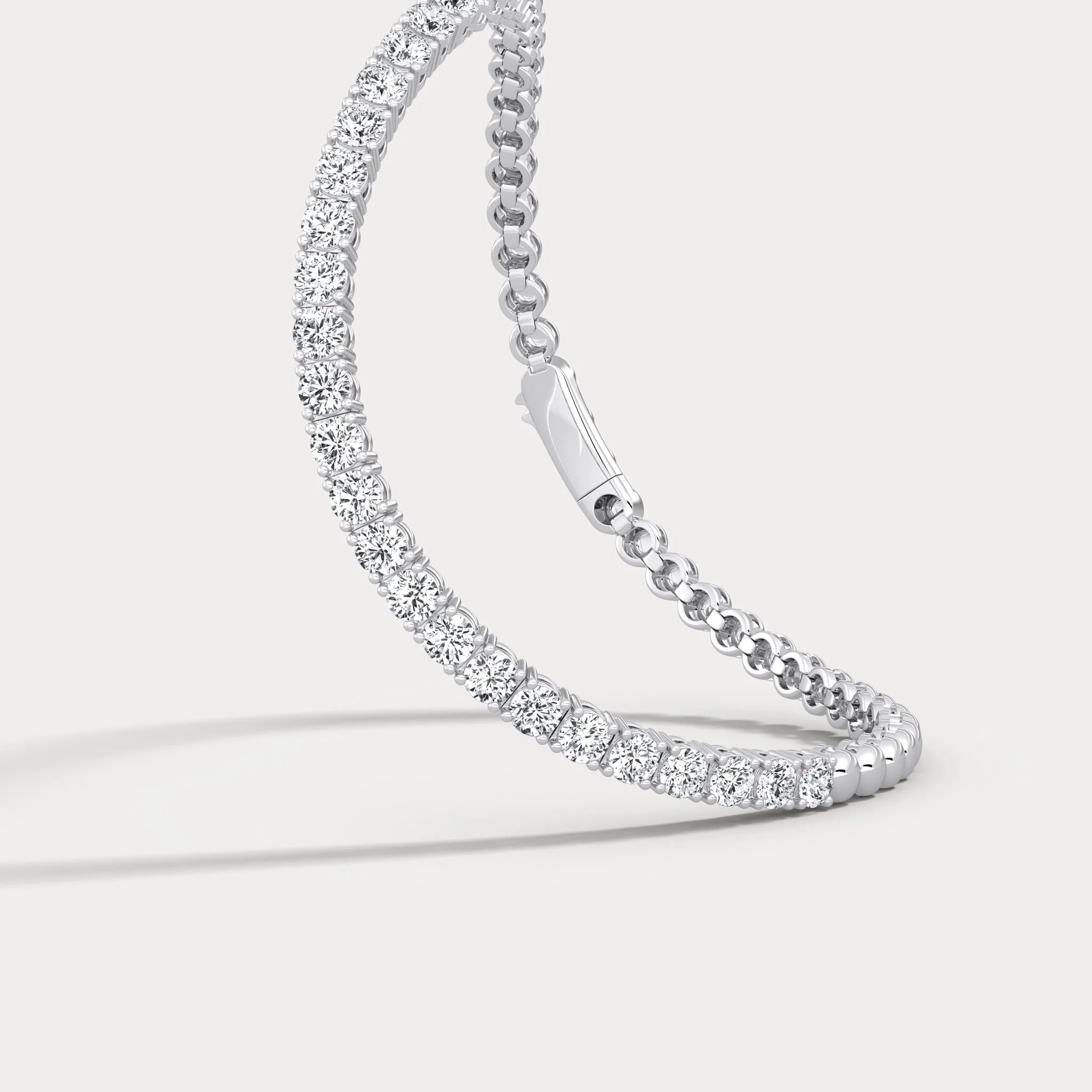 2 CTW Prong Set Lab-Grown Diamond Tennis Bracelet in Sterling Silver - Image 6