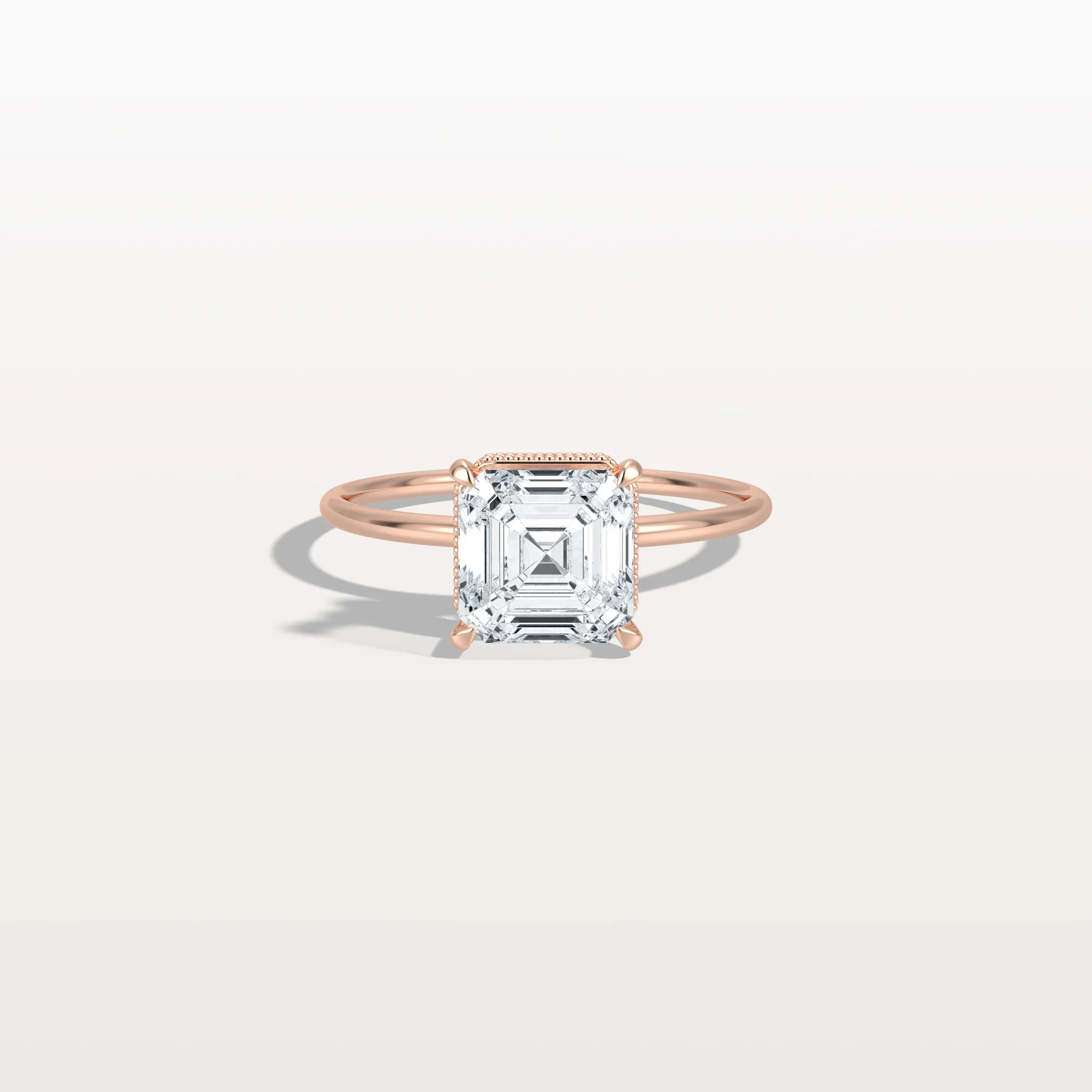 Rhea丨2CT Asscher Cut Lab Grown Diamond Ring With Basket Setting - Image 16