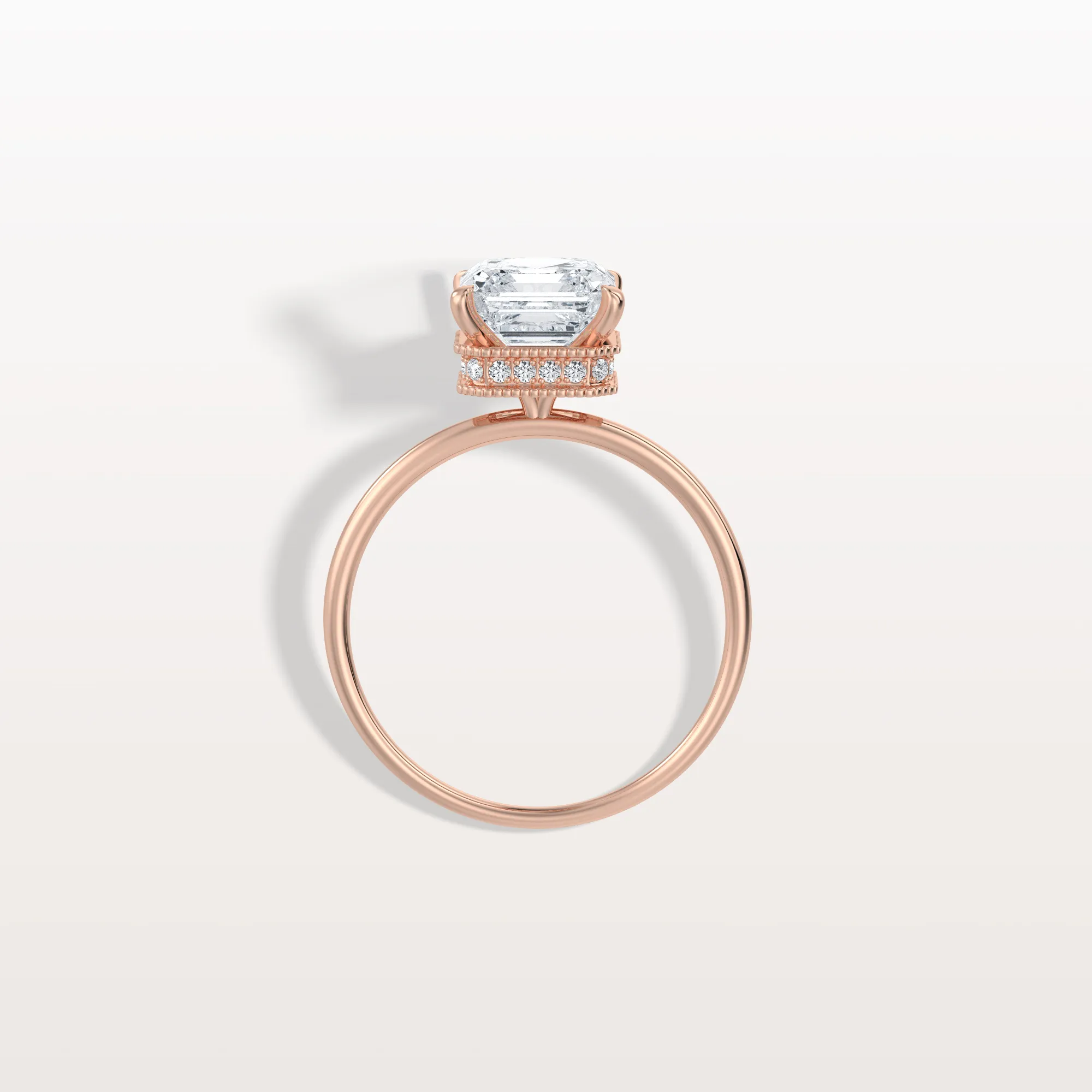 Rhea丨2CT Asscher Cut Lab Grown Diamond Ring With Basket Setting - Image 20