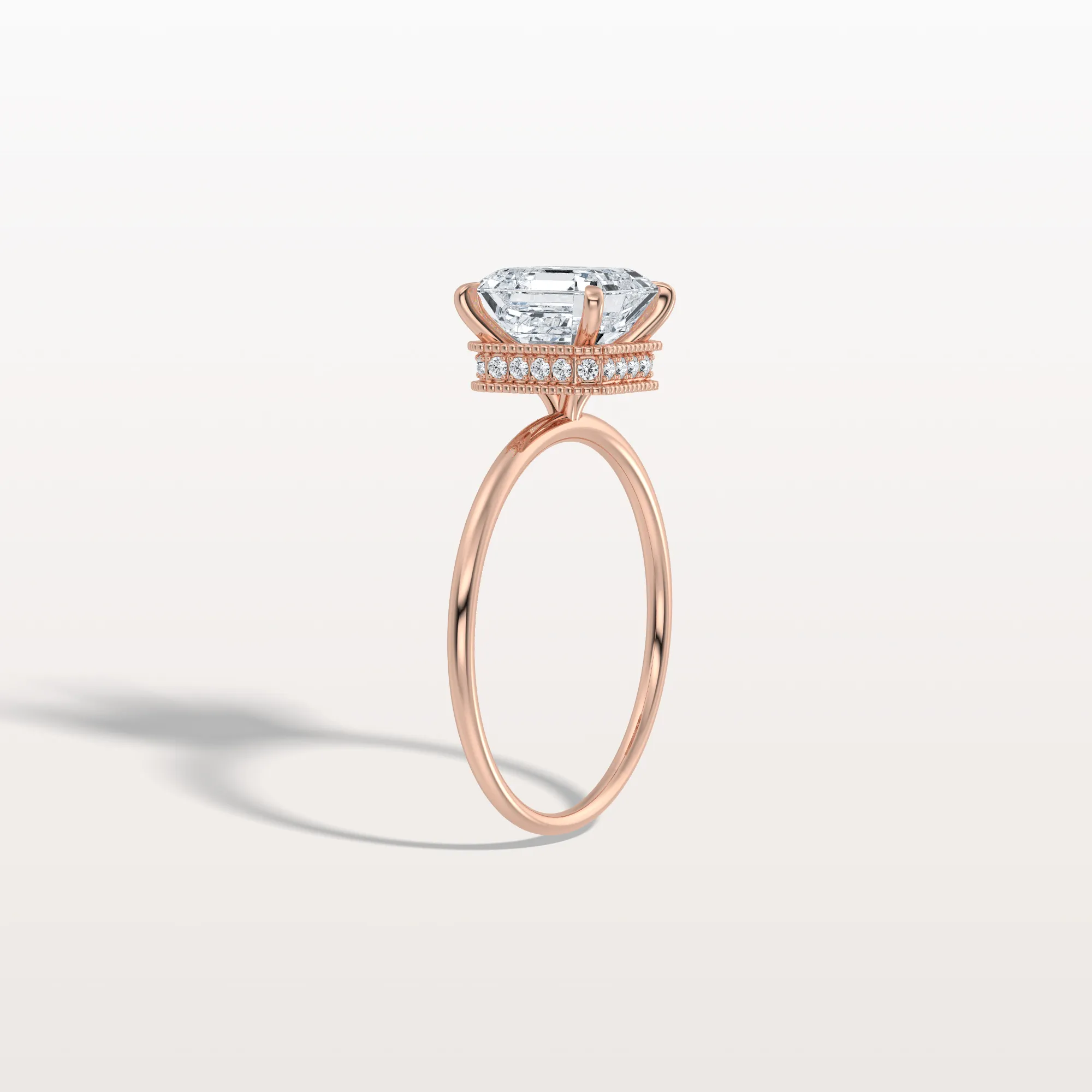 Rhea丨2CT Asscher Cut Lab Grown Diamond Ring With Basket Setting - Image 21