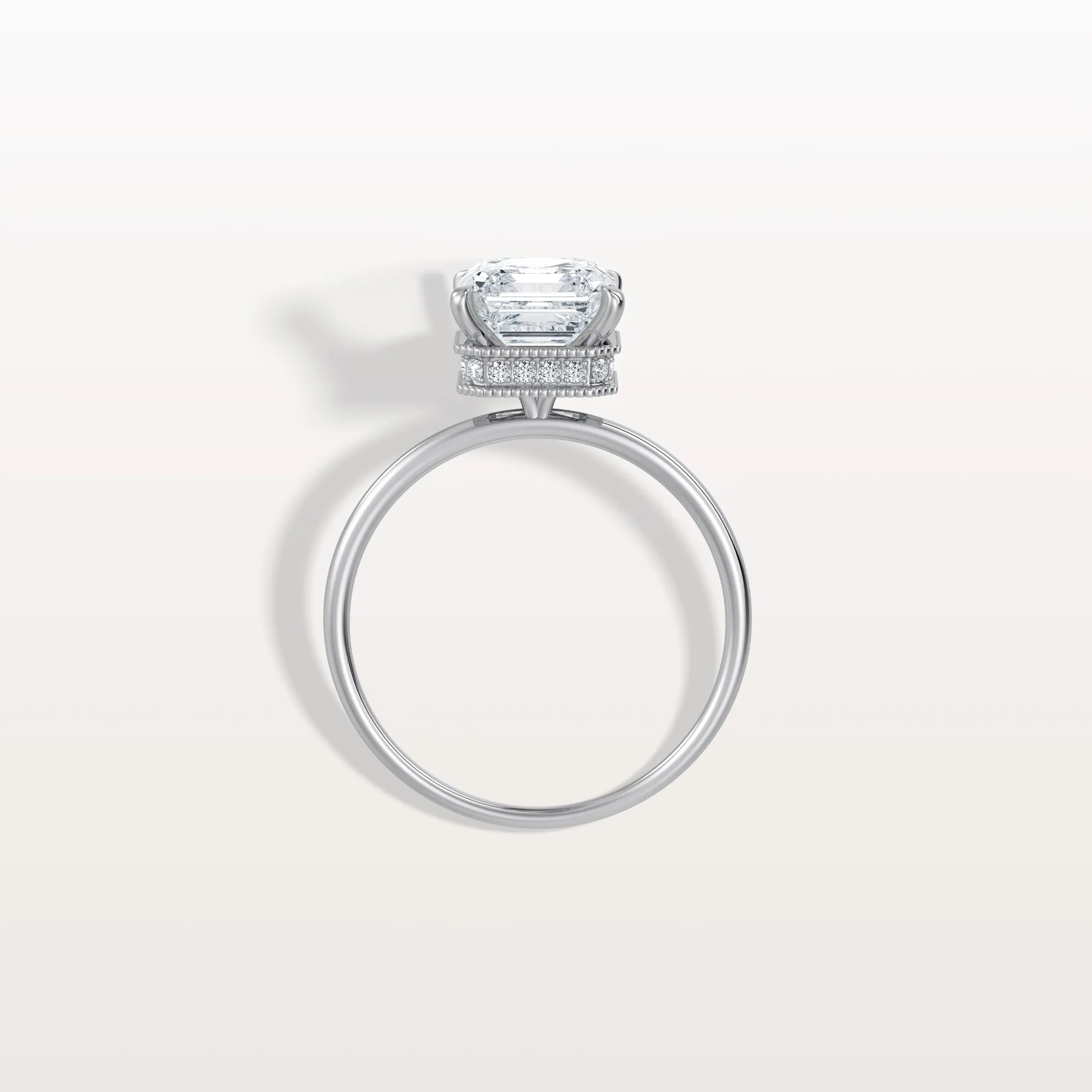 Rhea丨2CT Asscher Cut Lab Grown Diamond Ring With Basket Setting - Image 27