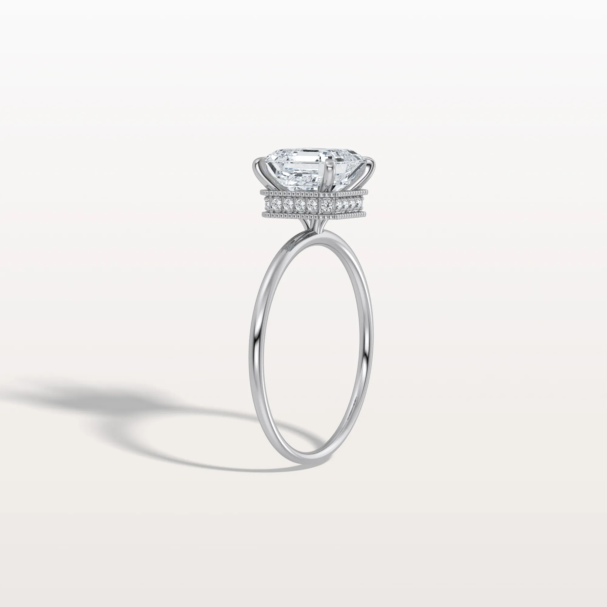 Rhea丨2CT Asscher Cut Lab Grown Diamond Ring With Basket Setting - Image 28