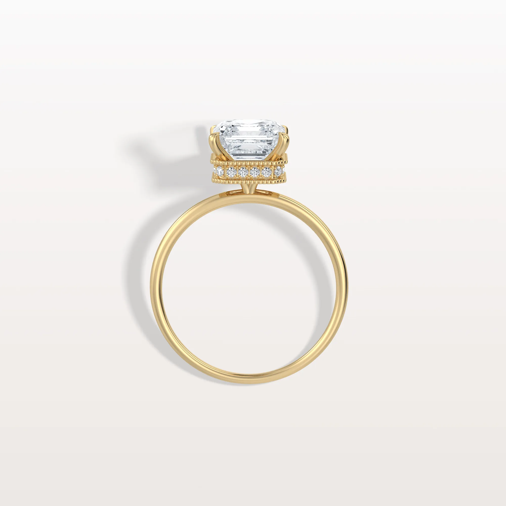 Rhea丨2CT Asscher Cut Lab Grown Diamond Ring With Basket Setting - Image 5