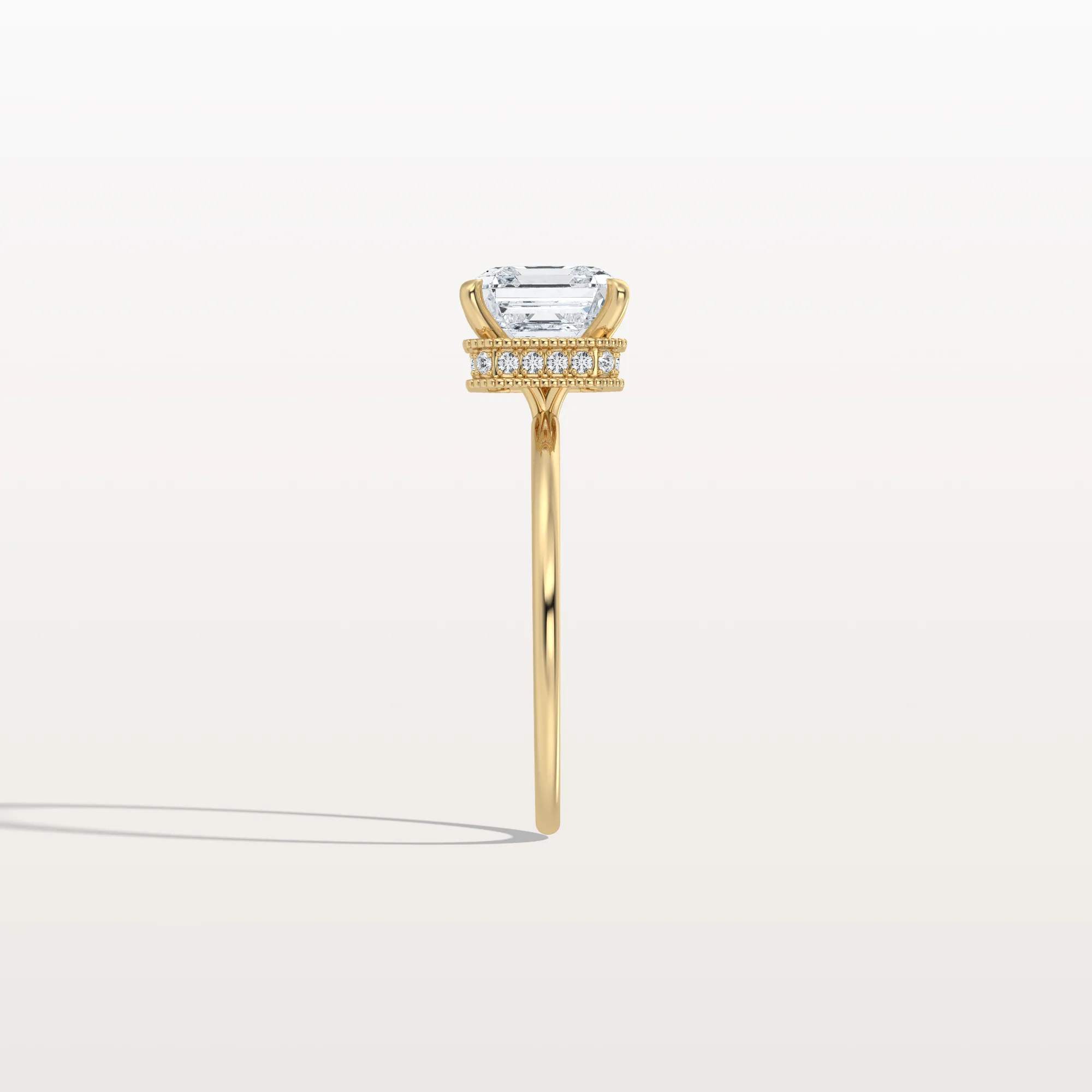 Rhea丨2CT Asscher Cut Lab Grown Diamond Ring With Basket Setting - Image 7