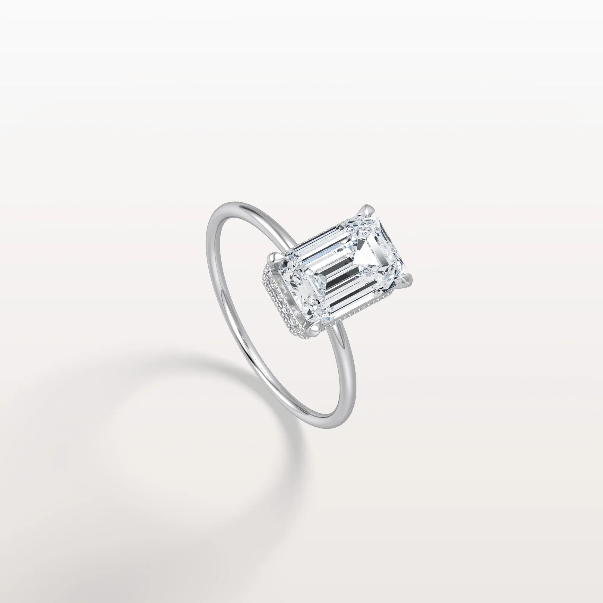 Nova丨2CT Emerald Cut Lab Grown Diamond Engagement Ring - Image 12
