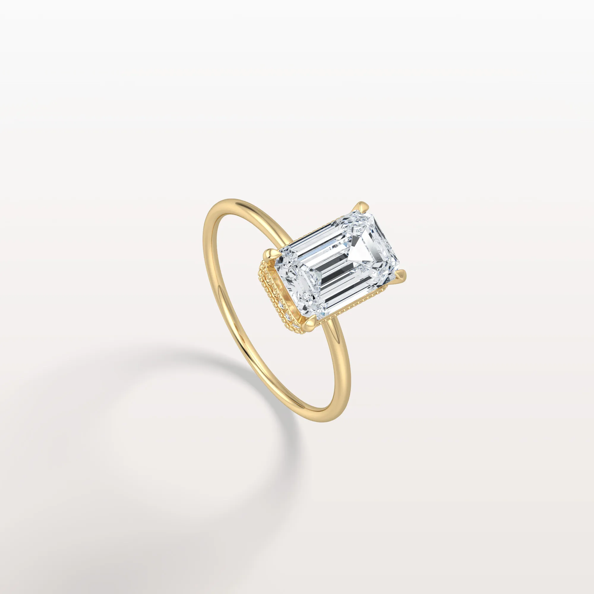 Nova丨2CT Emerald Cut Lab Grown Diamond Engagement Ring - Image 4