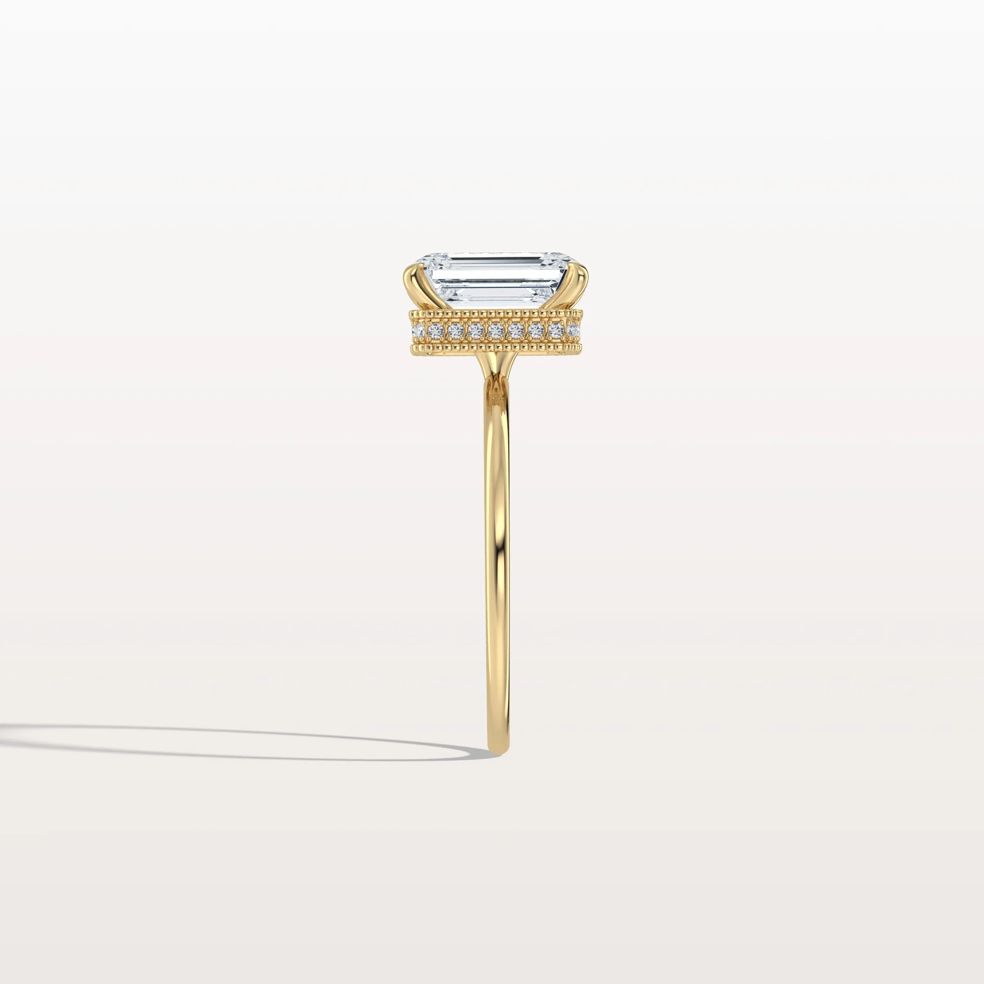 Nova丨2CT Emerald Cut Lab Grown Diamond Engagement Ring - Image 7