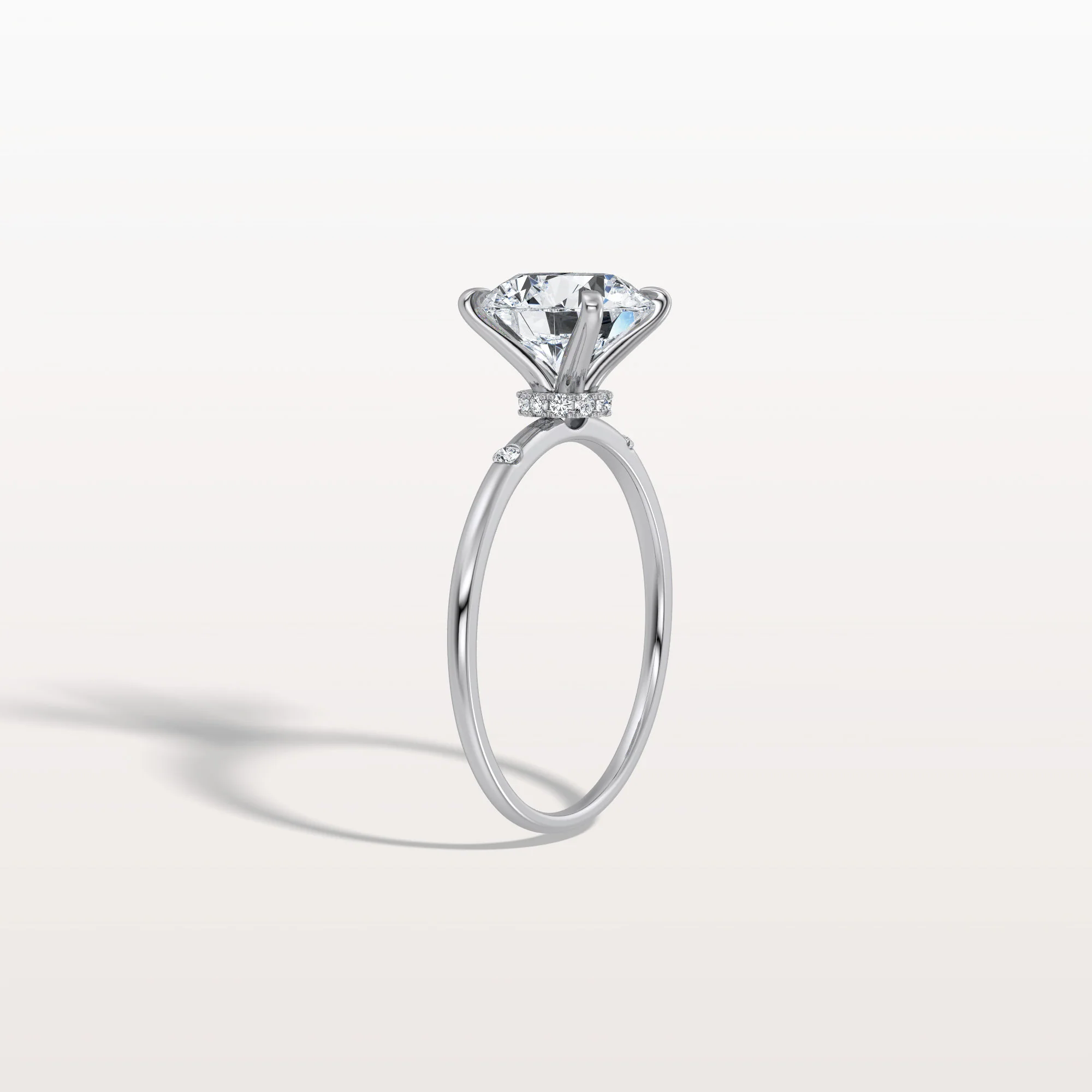 Noelle丨2CT Hidden Halo Lab Diamond Engagement Ring With Side Accents - Image 12