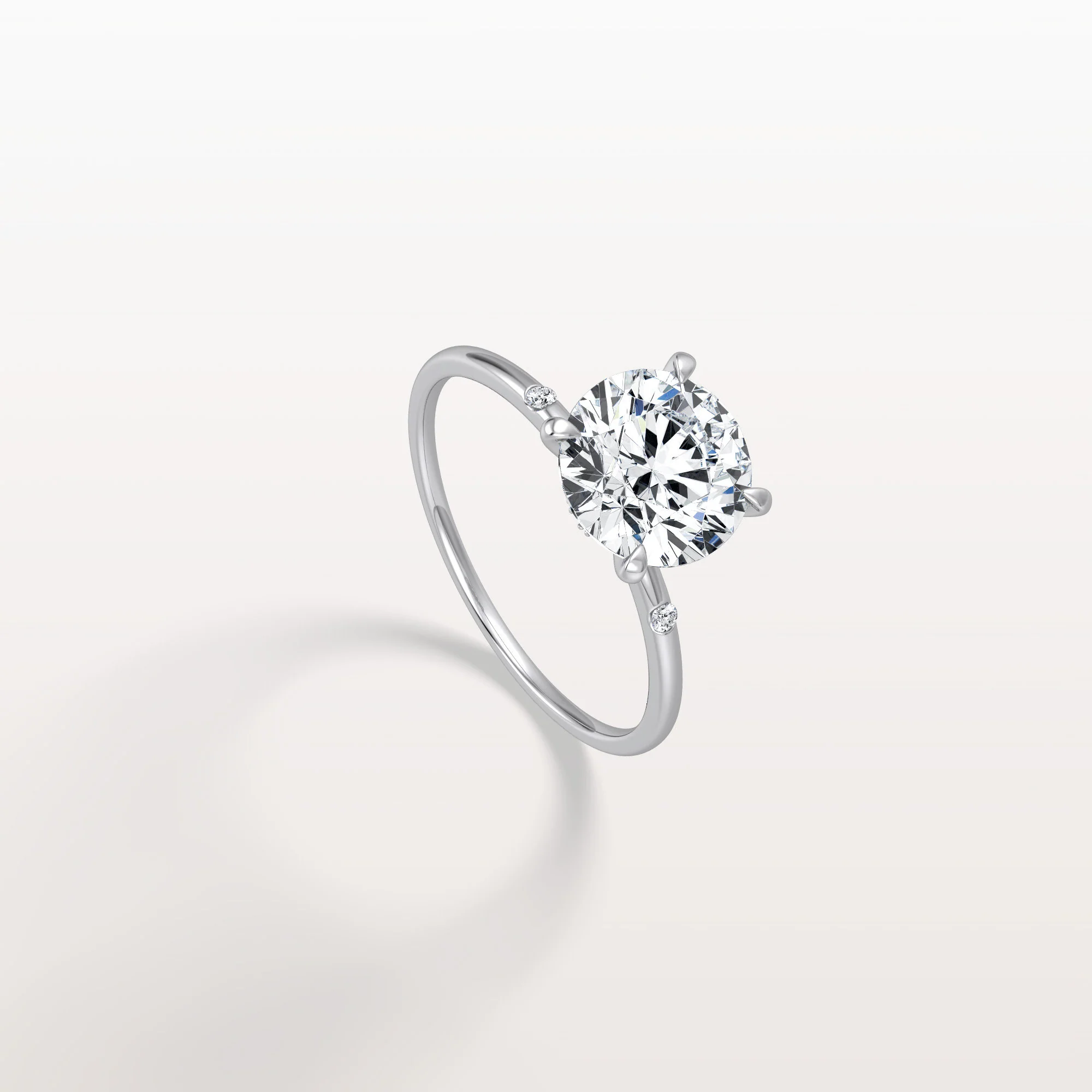 Noelle丨2CT Hidden Halo Lab Diamond Engagement Ring With Side Accents - Image 14