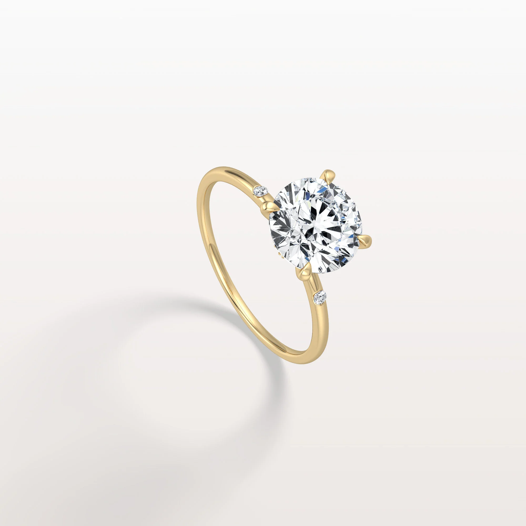 Noelle丨2CT Hidden Halo Lab Diamond Engagement Ring With Side Accents - Image 4
