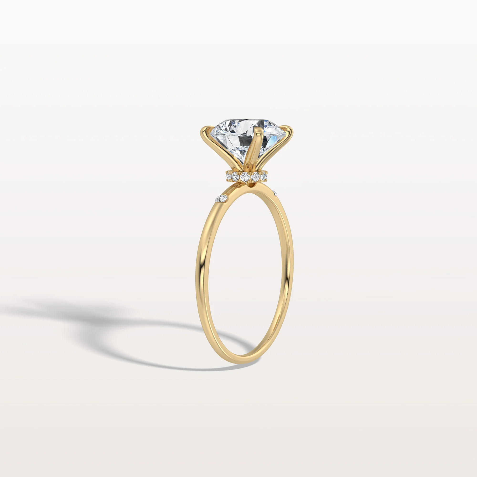 Noelle丨2CT Hidden Halo Lab Diamond Engagement Ring With Side Accents - Image 6