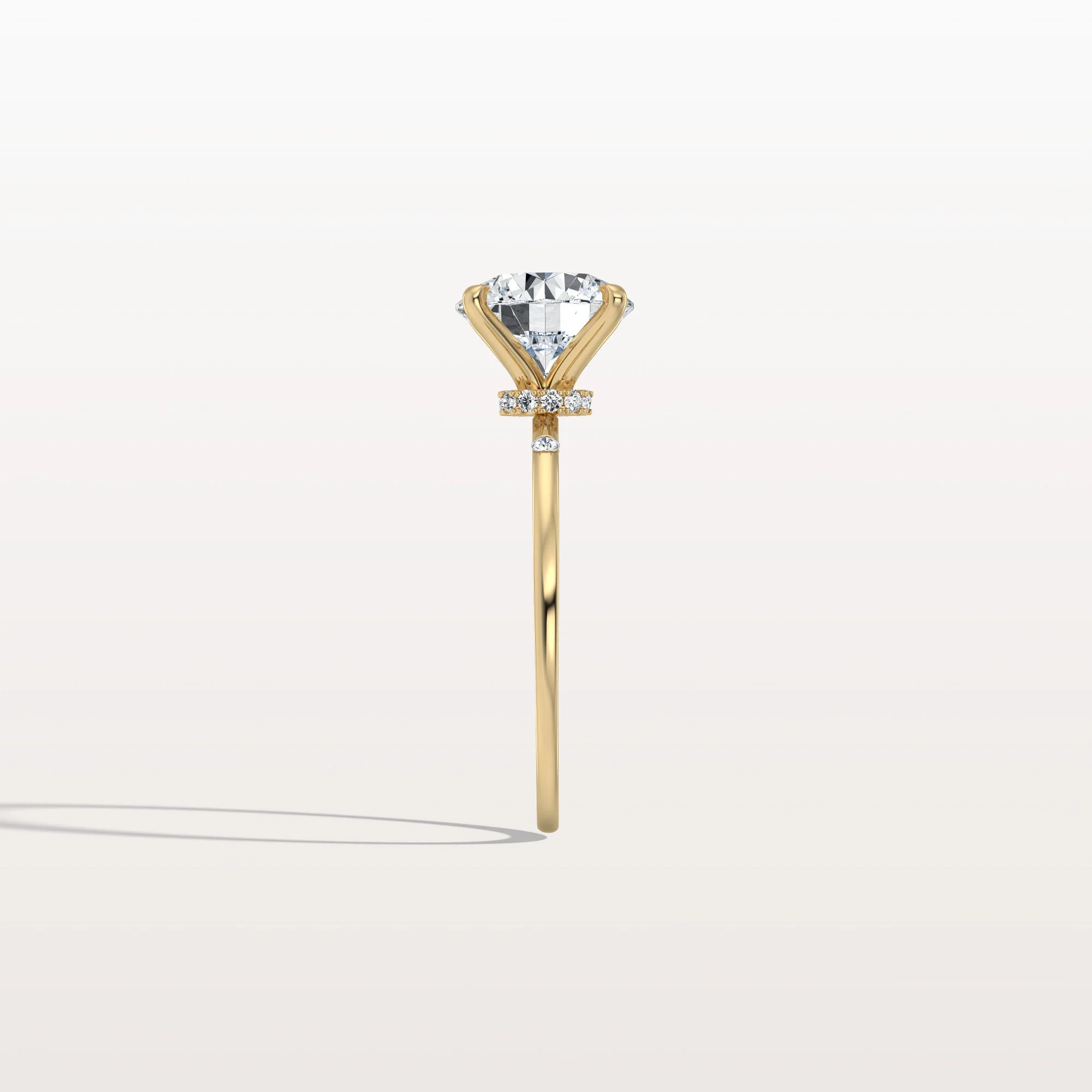 Noelle丨2CT Hidden Halo Lab Diamond Engagement Ring With Side Accents - Image 7