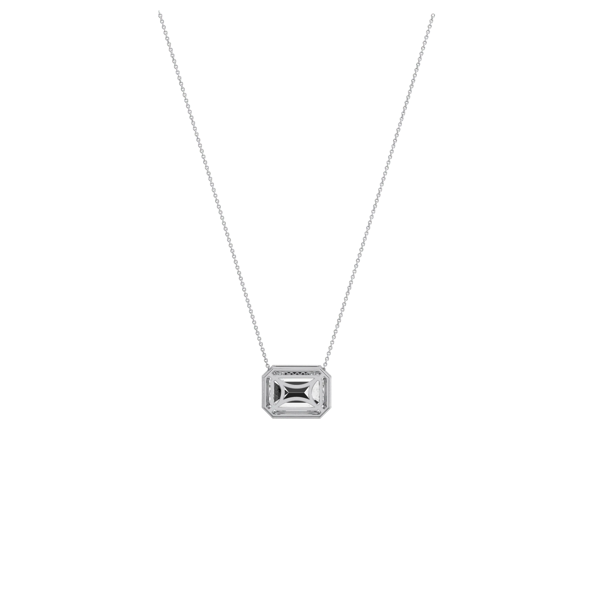 2CT Lab Grown Diamond Bezel Set Pendant Neckalce In 14K Solid Gold/Platinum - Image 13