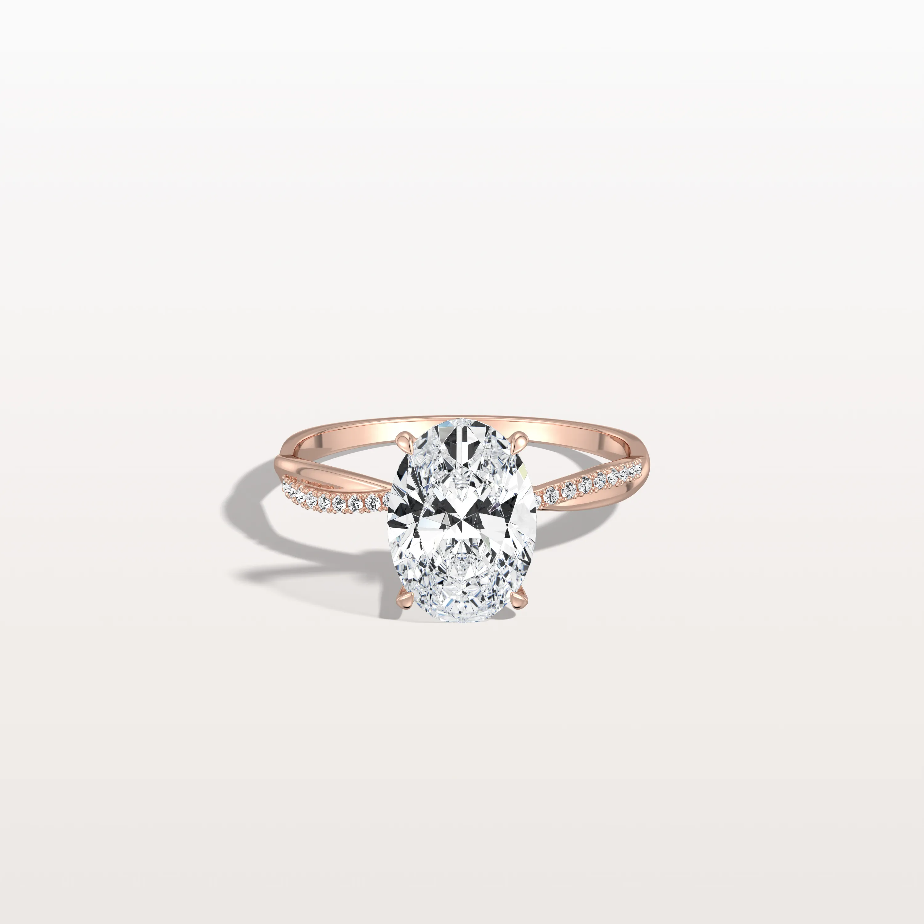Amara丨2CT Oval Cut Lab Diamond Twisted Engagement Ring In Solid Gold/Platinum - Image 18