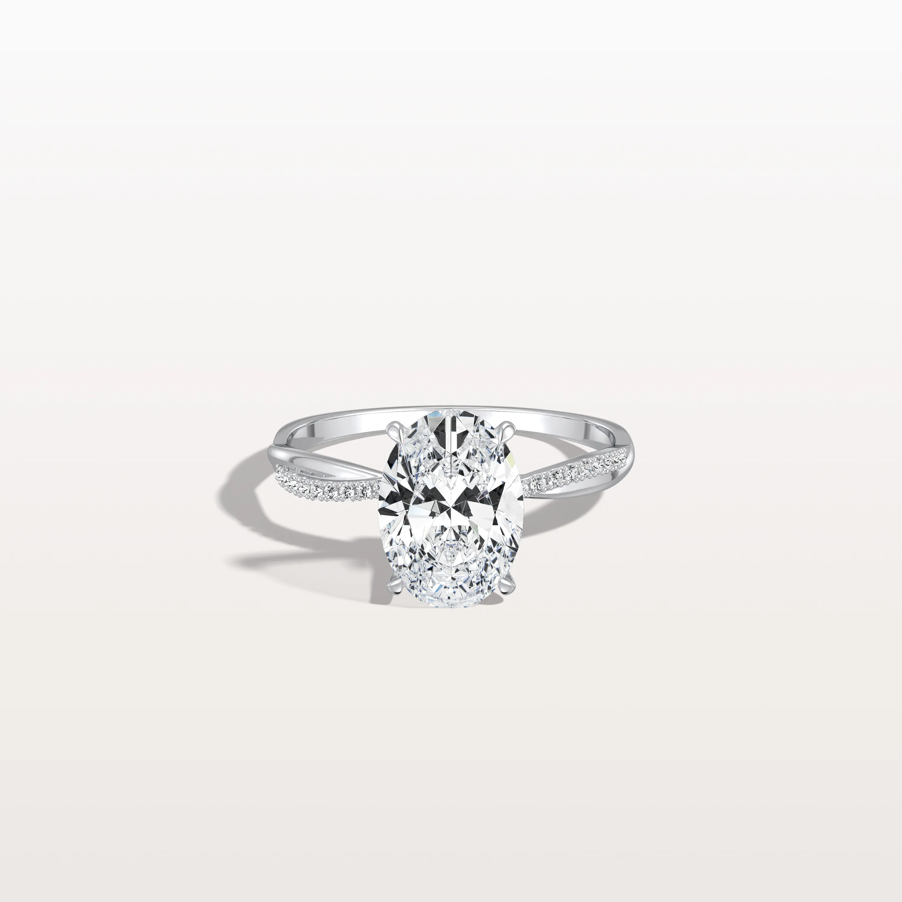 Amara丨2CT Oval Cut Lab Diamond Twisted Engagement Ring In Solid Gold/Platinum - Image 26