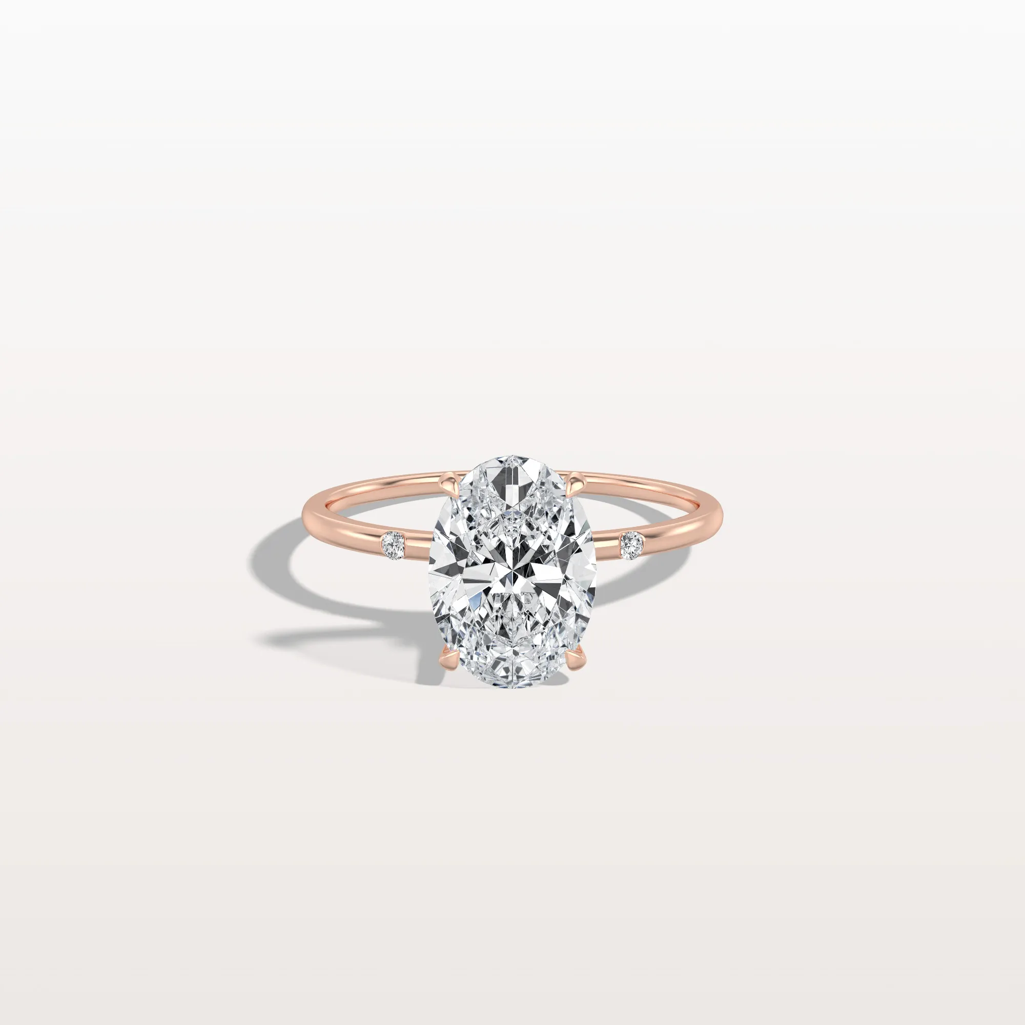 Lucia丨2CT Oval Lab Grown Diamond Hidden Halo Engagement Ring - Image 16