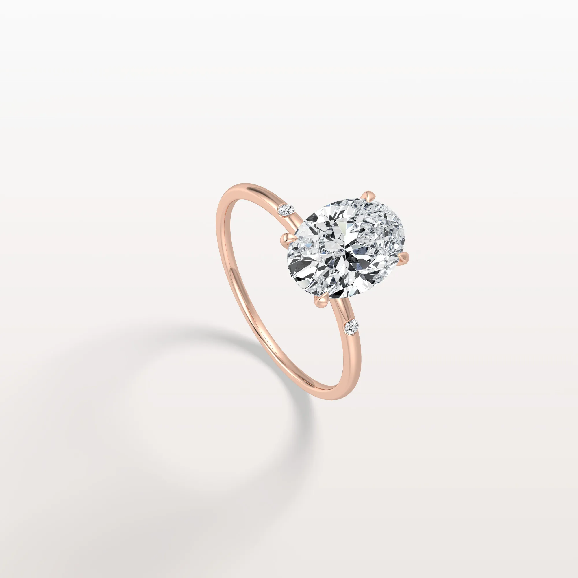 Lucia丨2CT Oval Lab Grown Diamond Hidden Halo Engagement Ring - Image 19