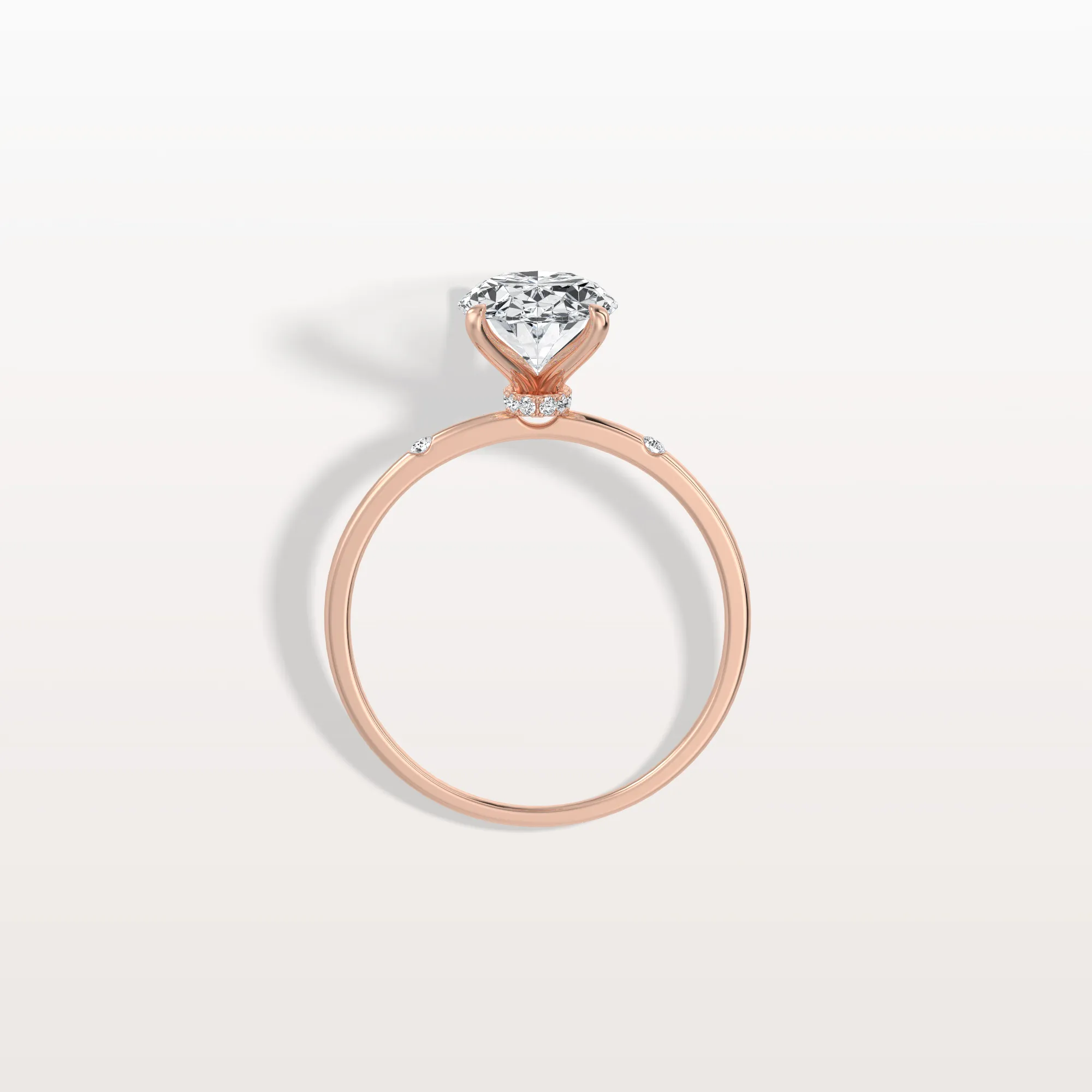 Lucia丨2CT Oval Lab Grown Diamond Hidden Halo Engagement Ring - Image 20