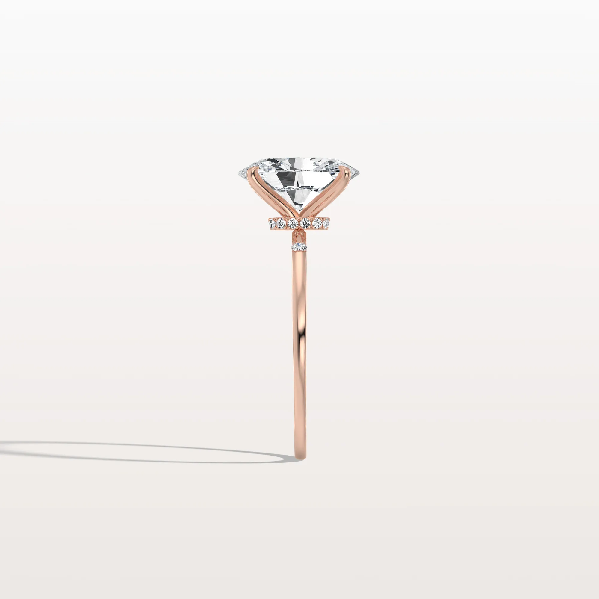 Lucia丨2CT Oval Lab Grown Diamond Hidden Halo Engagement Ring - Image 22