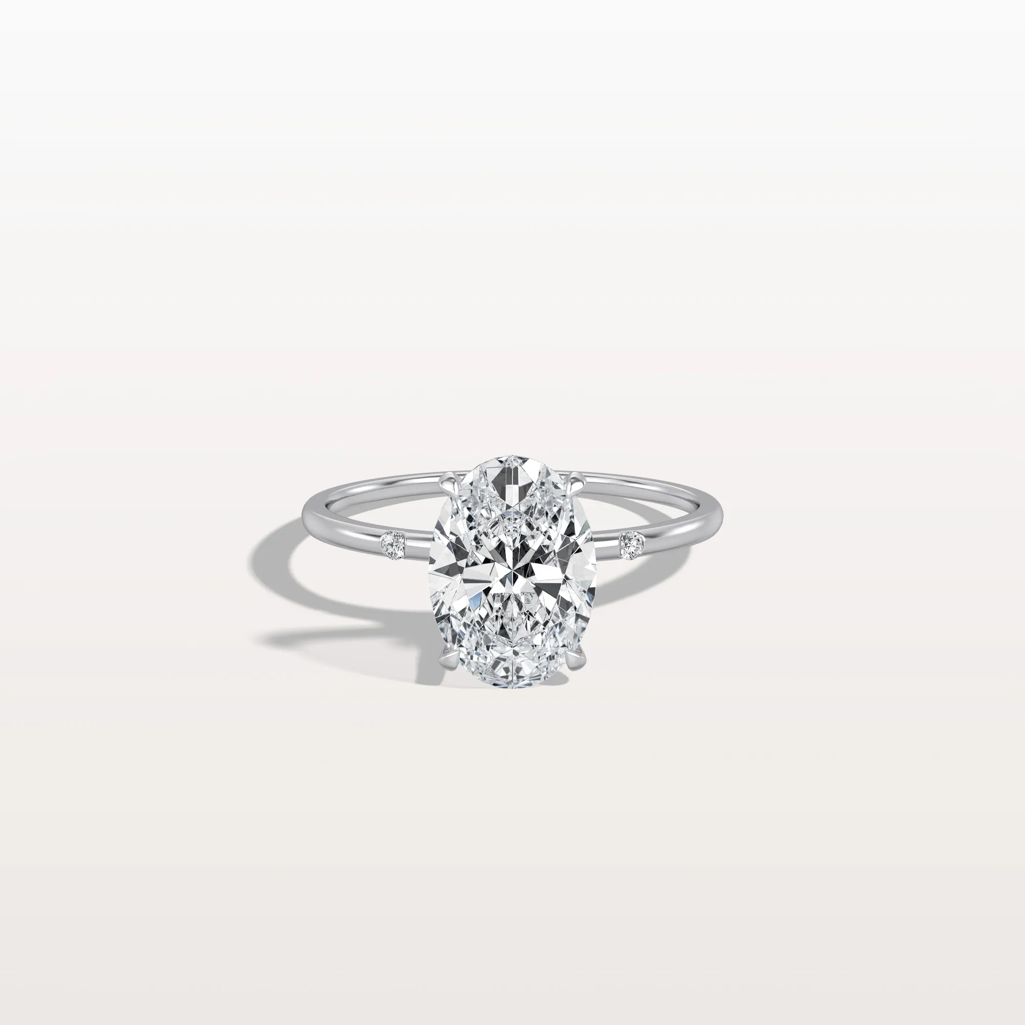 Lucia丨2CT Oval Lab Grown Diamond Hidden Halo Engagement Ring - Image 23