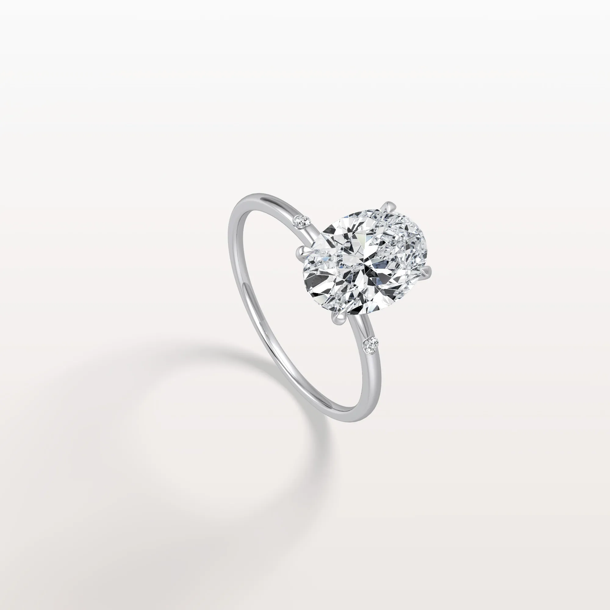 Lucia丨2CT Oval Lab Grown Diamond Hidden Halo Engagement Ring - Image 26