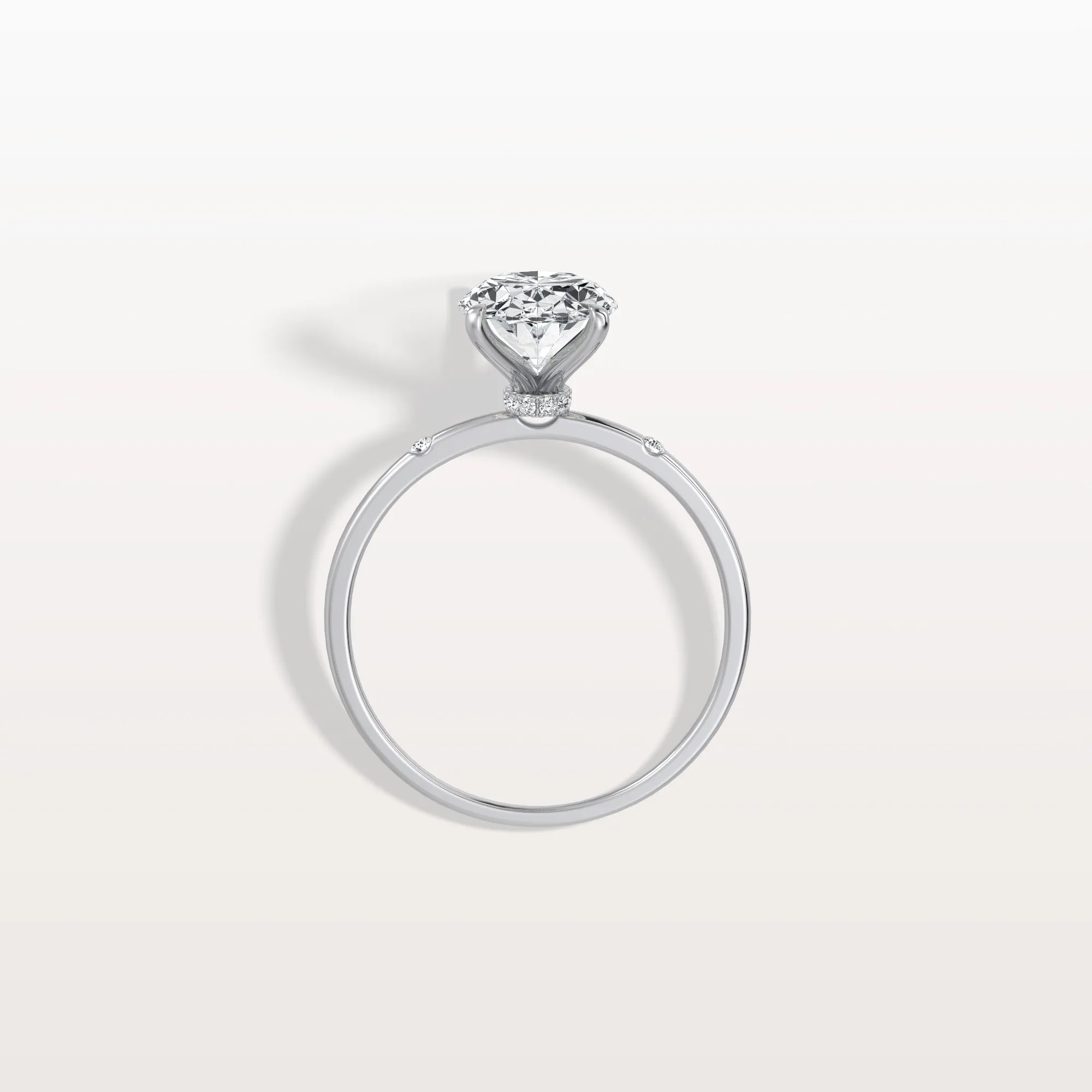Lucia丨2CT Oval Lab Grown Diamond Hidden Halo Engagement Ring - Image 27