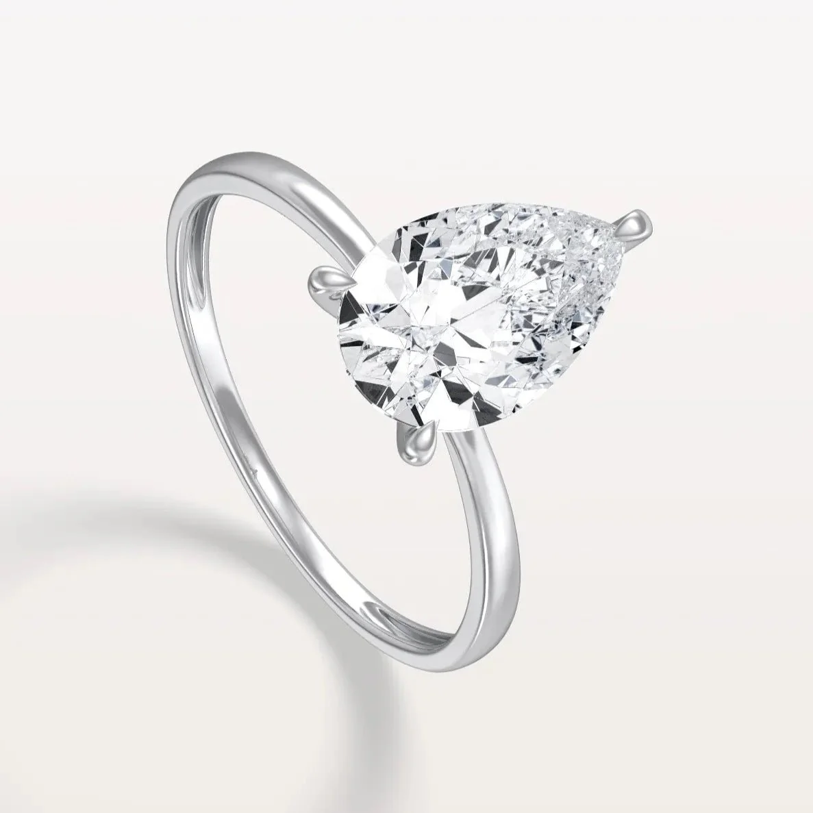 Elise丨2CT Pear Cut Lab Diamond Engagement Ring In 14K Gold - Image 26