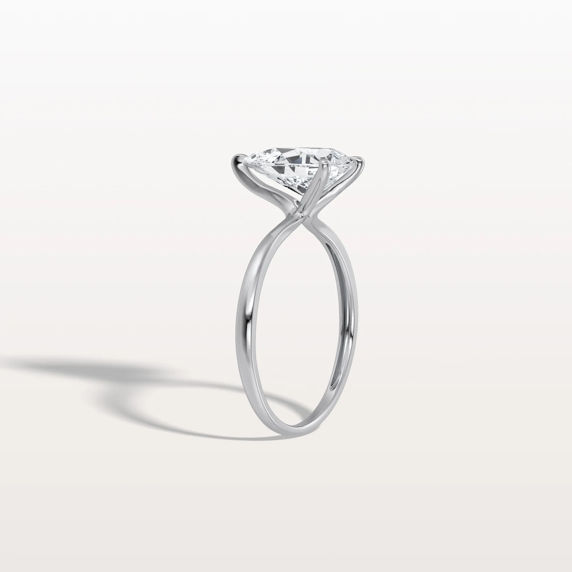 Elise丨2CT Pear Cut Lab Diamond Engagement Ring In 14K Gold - Image 6