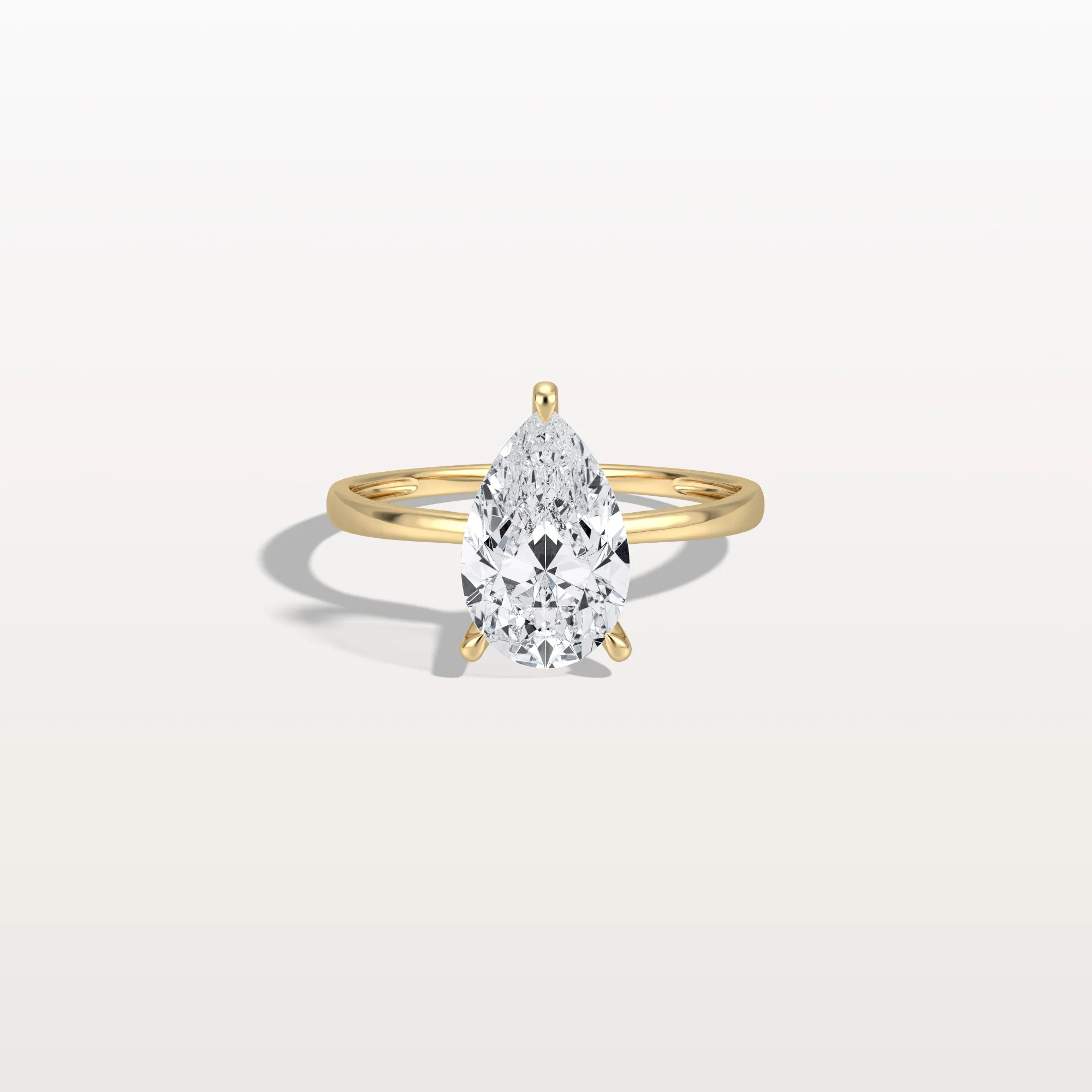 Elise丨2CT Pear Cut Lab Diamond Engagement Ring In 14K Gold - Image 9