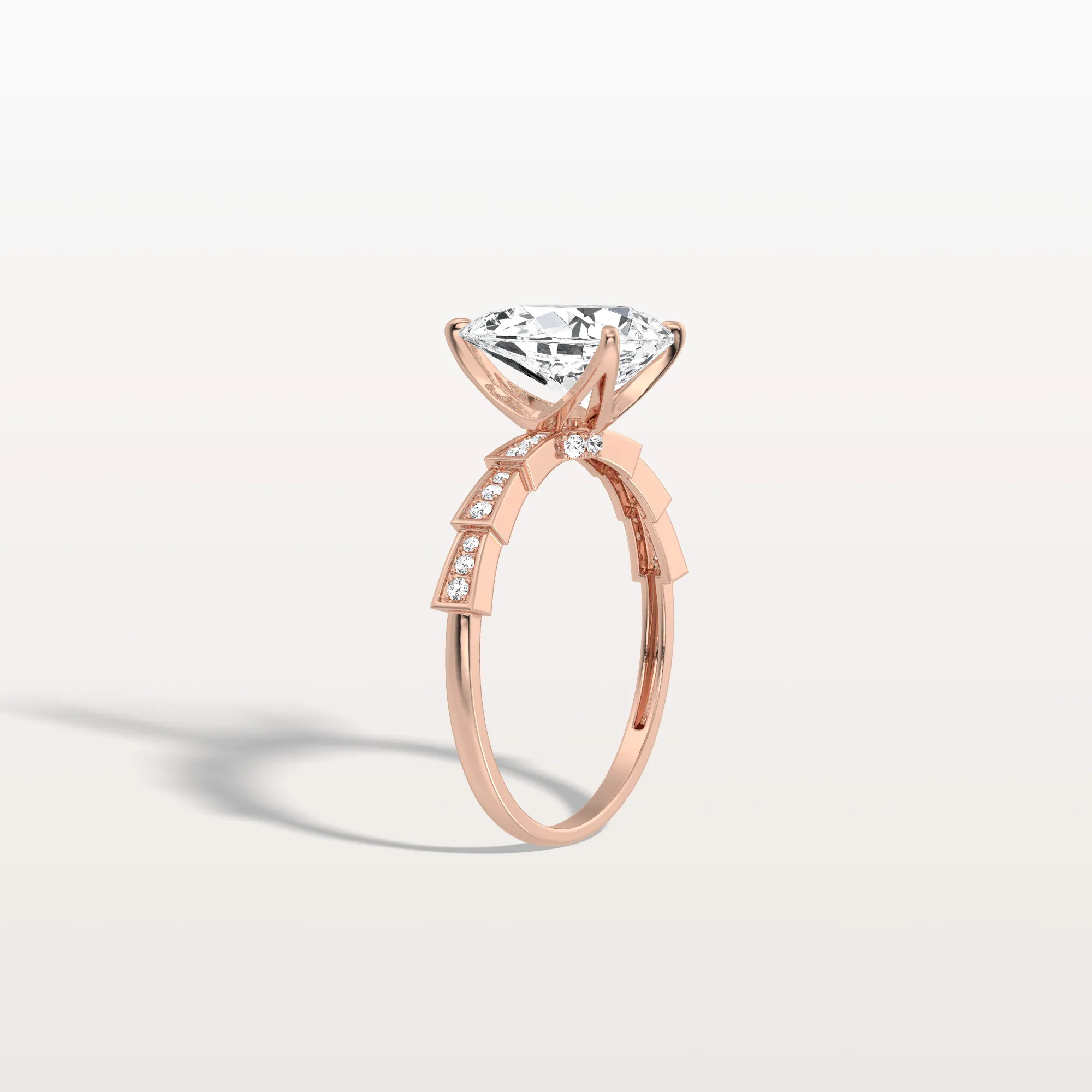 Celeste丨2CT Pear Cut Lab Diamond Hidden Halo Ring-Modern Style - Image 21