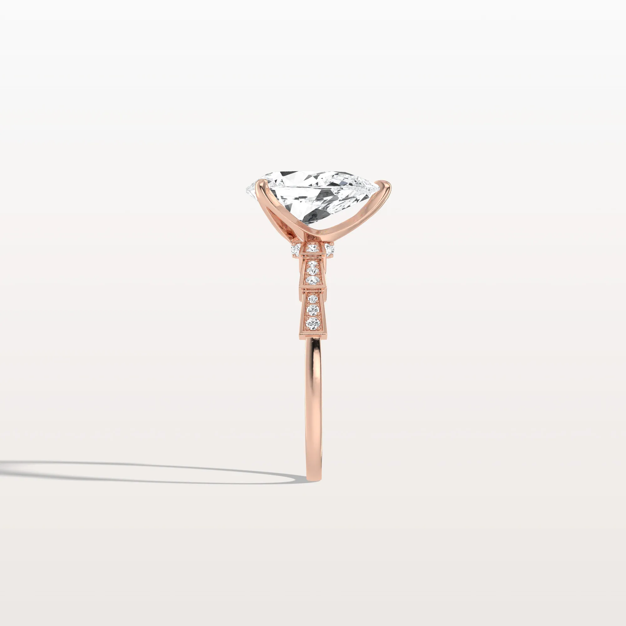 Celeste丨2CT Pear Cut Lab Diamond Hidden Halo Ring-Modern Style - Image 22