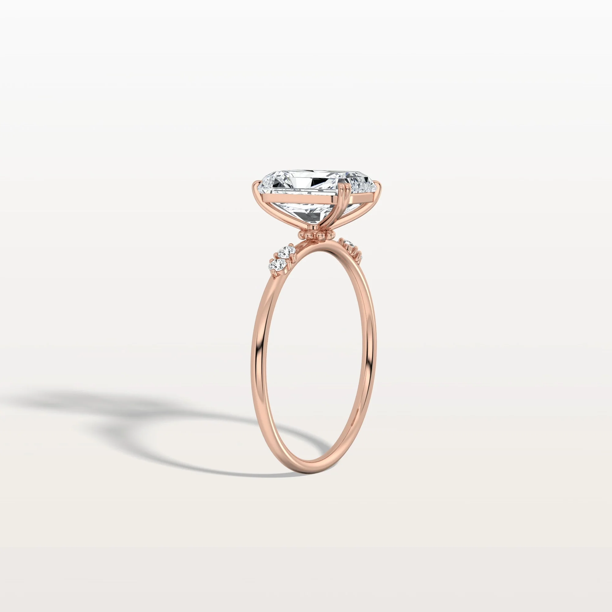 Amelie丨2CT Radiant Cut Lab Diamond Engagement Ring in 14K Solid Gold/Platinum - Image 23