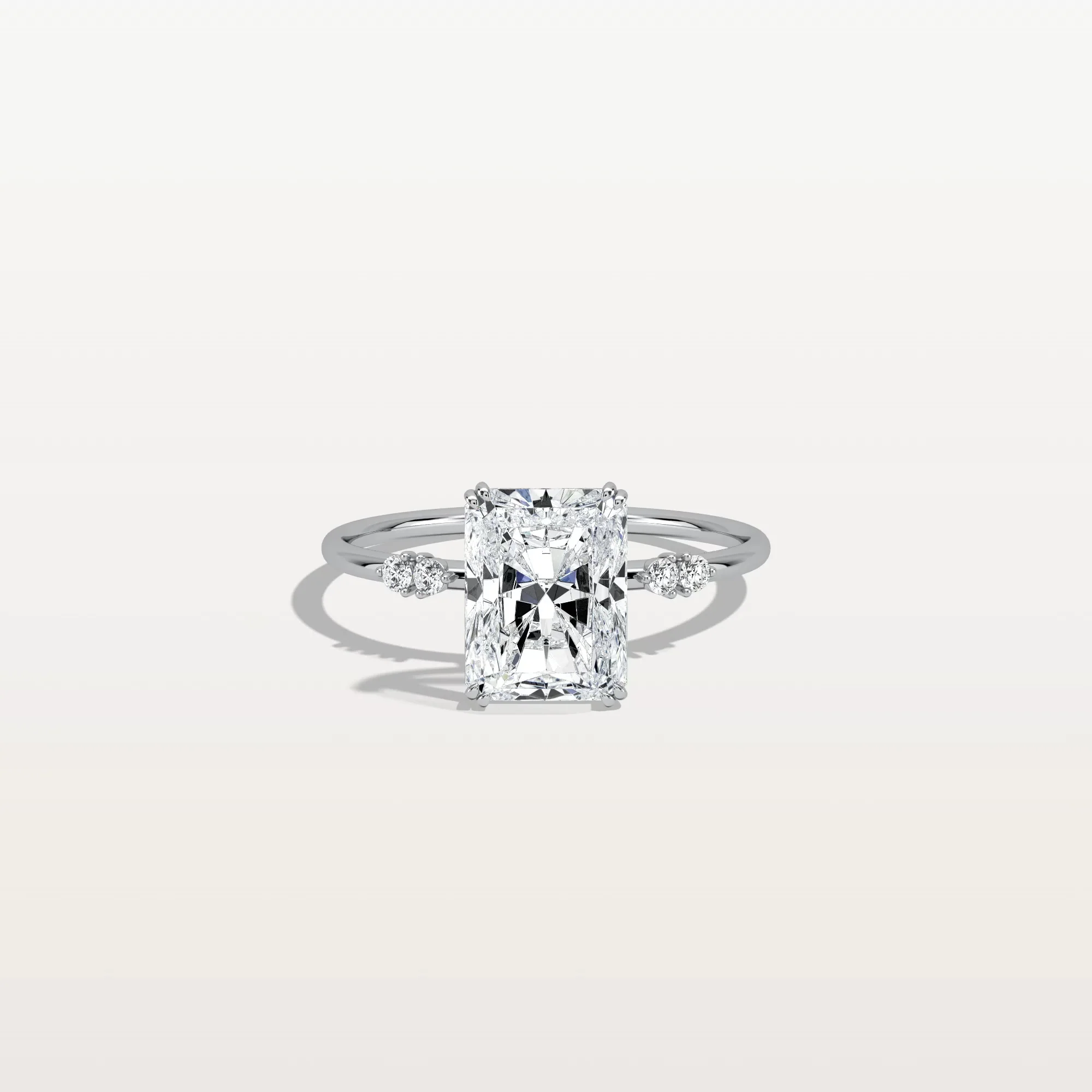 Amelie丨2CT Radiant Cut Lab Diamond Engagement Ring in 14K Solid Gold/Platinum - Image 25