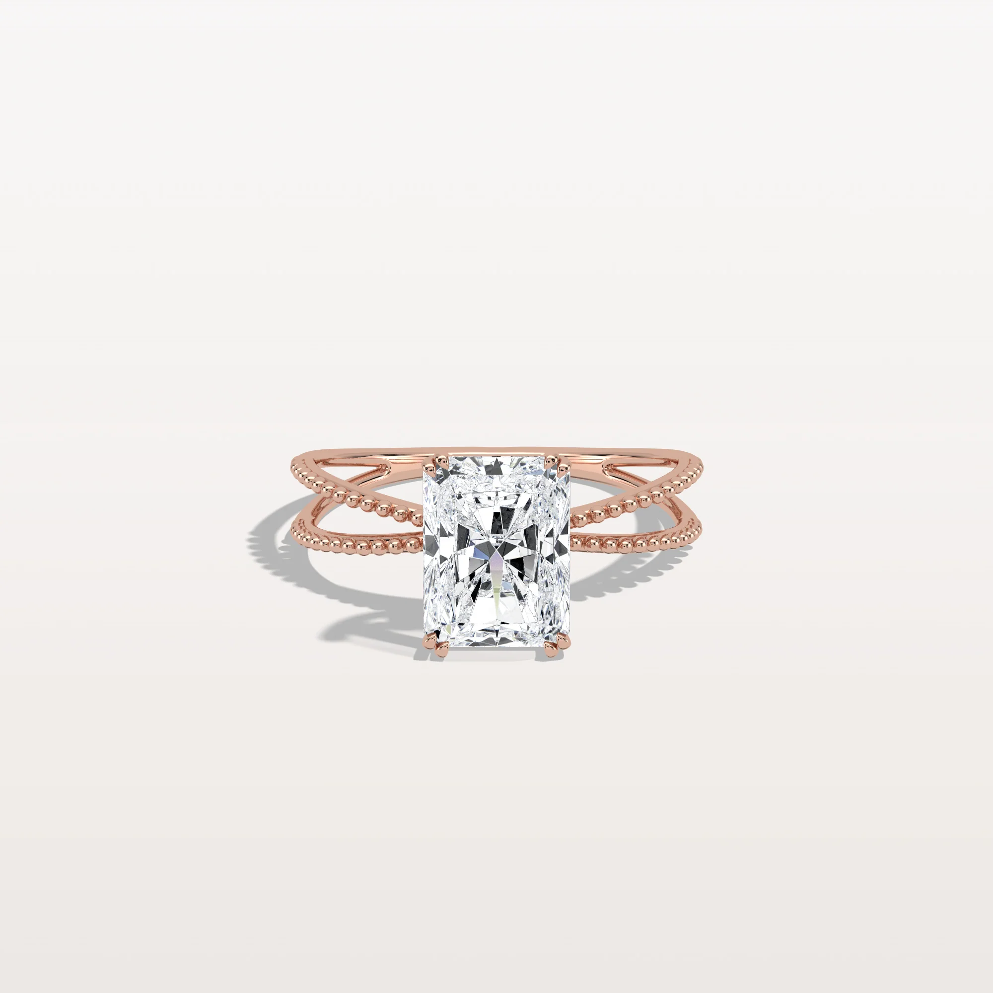 Callie丨2CT Radiant Cut Lab Diamond Milgrain Hidden Halo Engagement Ring - Image 16