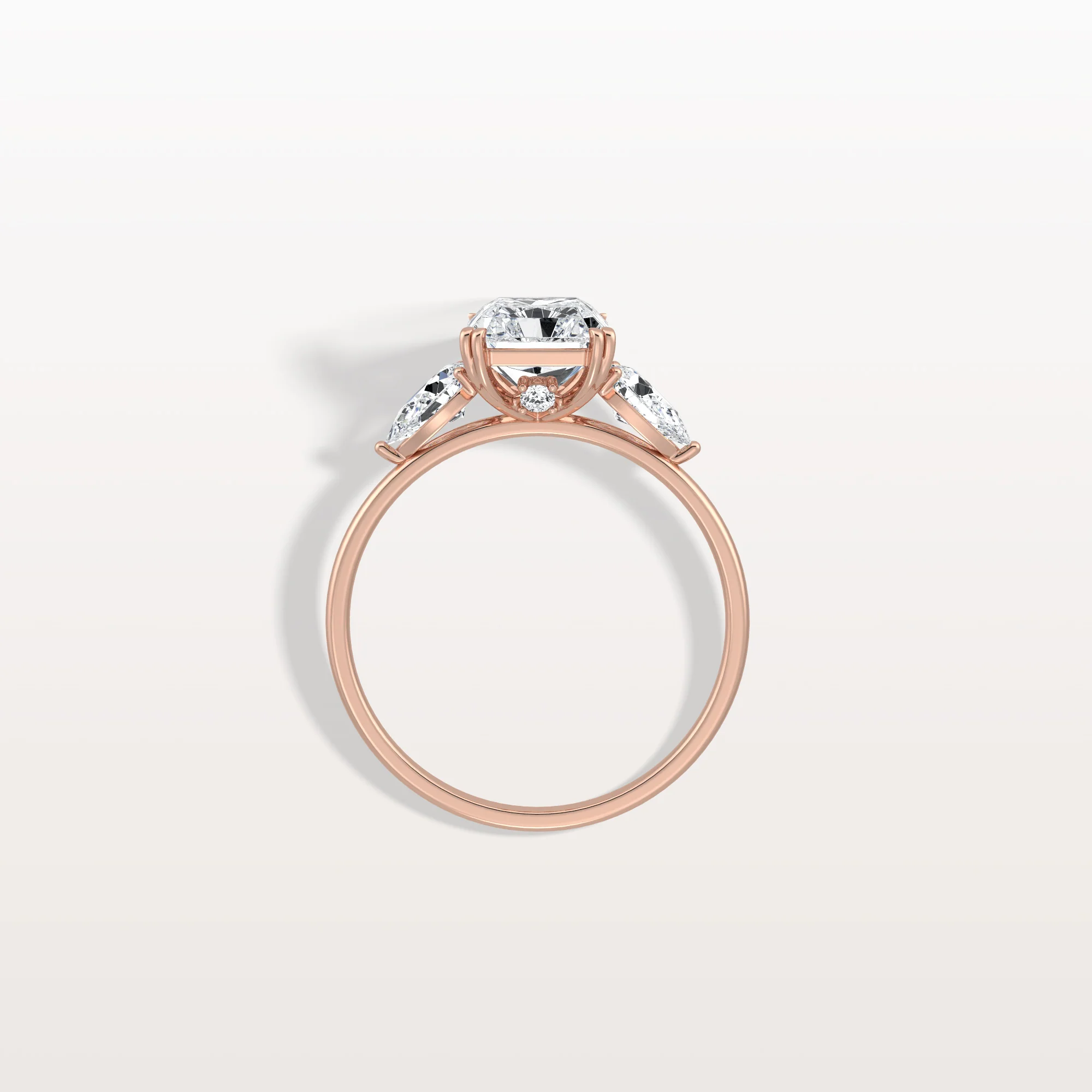 Dahlia丨2CT Radiant Cut Lab Diamond Three Stone Engagement Ring In 14K Solid Gold/Platinum - Image 22