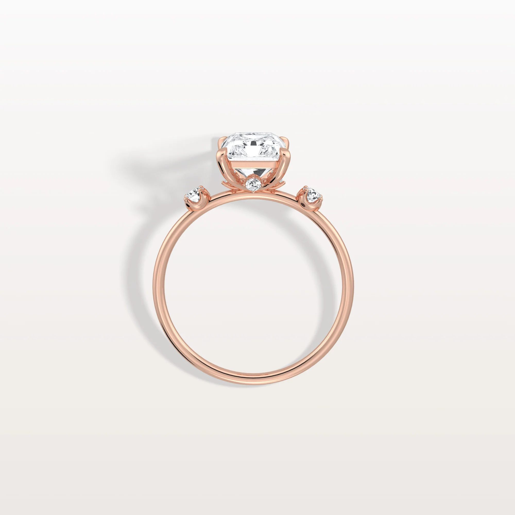 Liora丨2CT Radiant Cut Lab Grown Diamond Three Stones Engagment Ring - Image 22