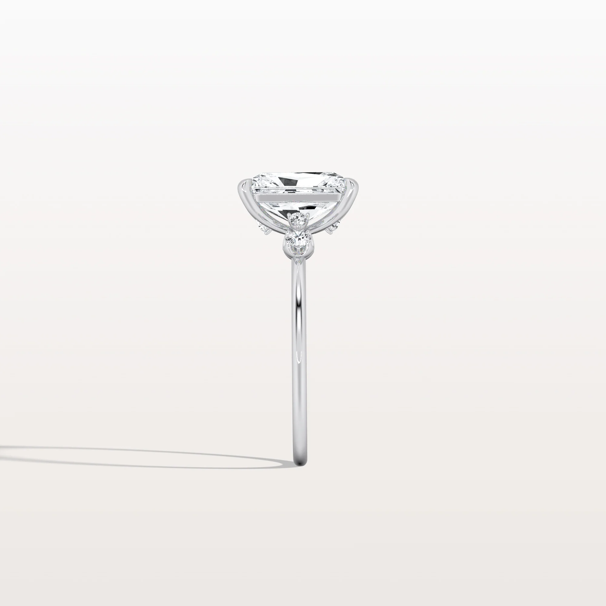 Liora丨2CT Radiant Cut Lab Grown Diamond Three Stones Engagment Ring - Image 33