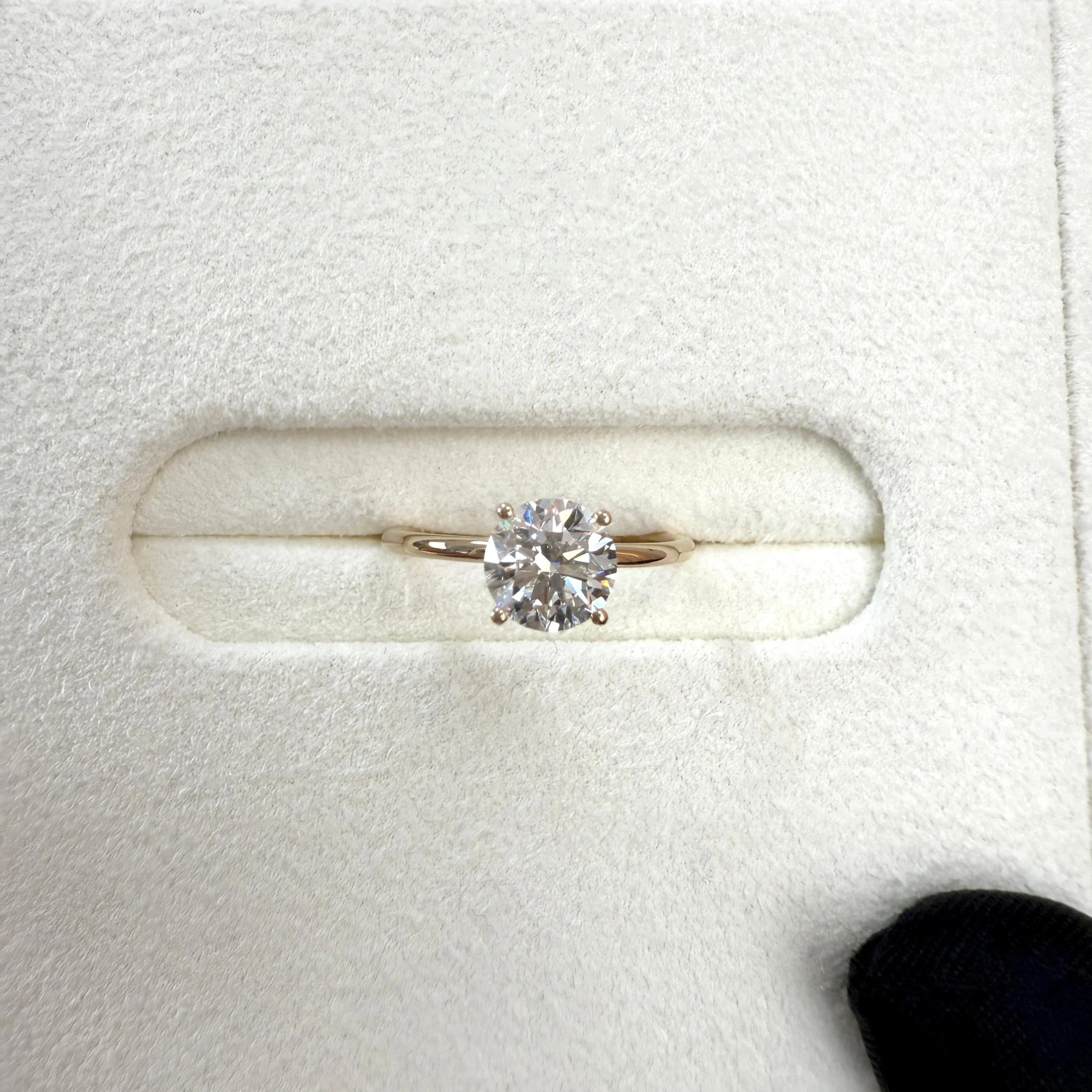 Talia丨2CT Round Lab Grown Diamond Double Hidden Halo Ring - Image 4