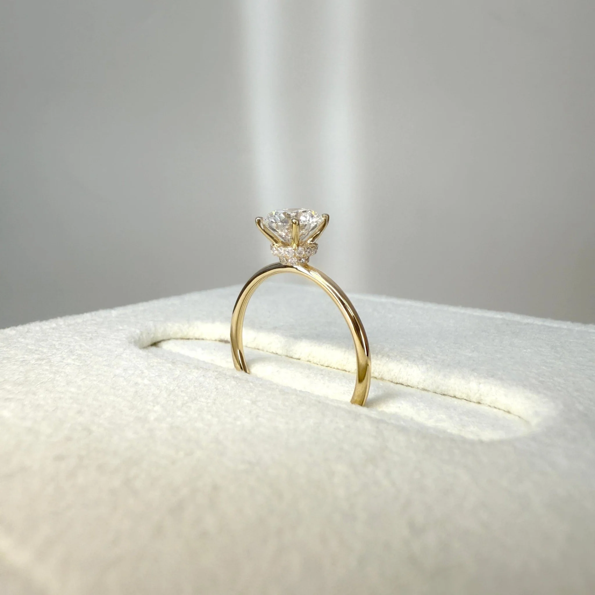 Talia丨2CT Round Lab Grown Diamond Double Hidden Halo Ring - Image 5