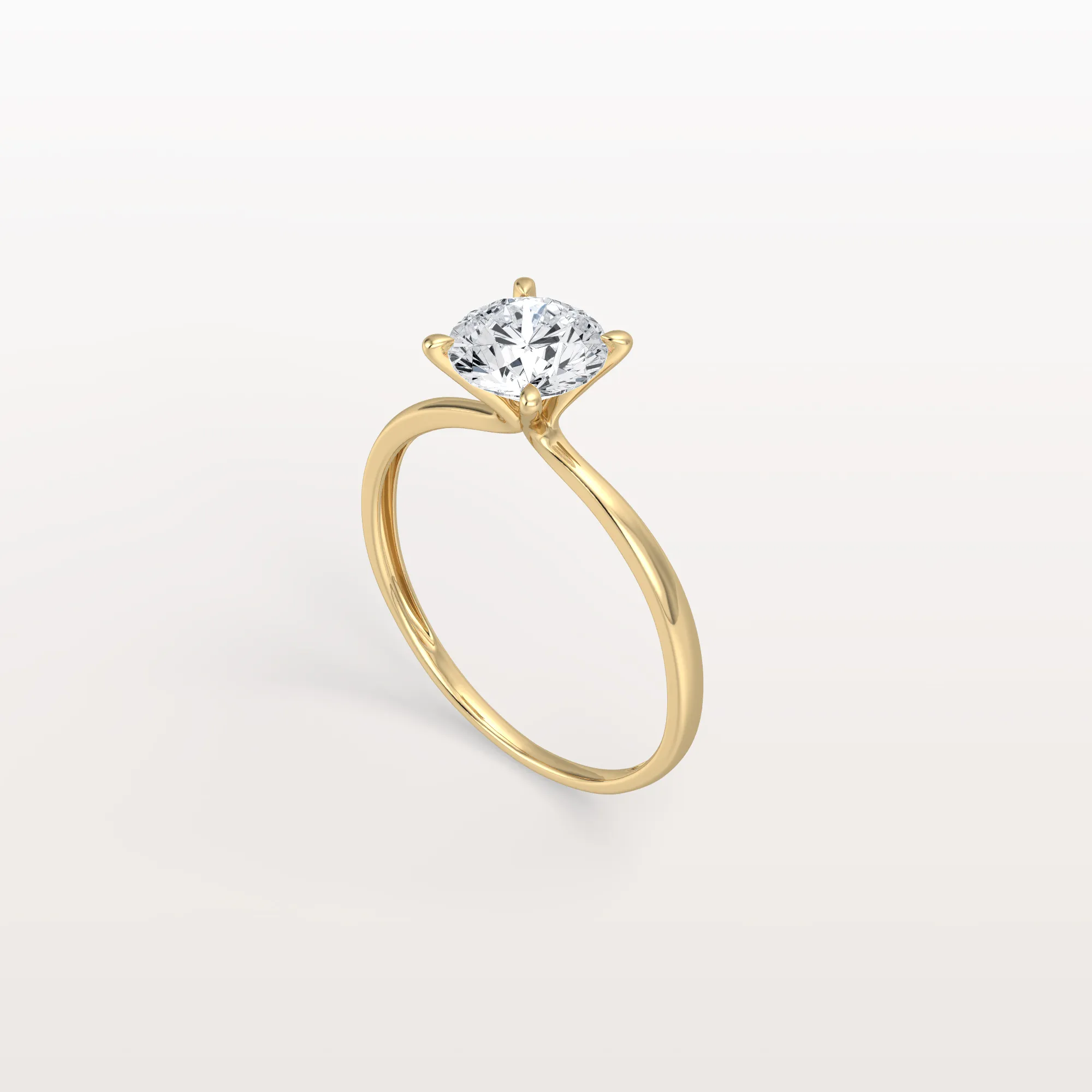 Aria丨2CT Round Lab Grown Diamond Ring In 14K Gold - Image 4