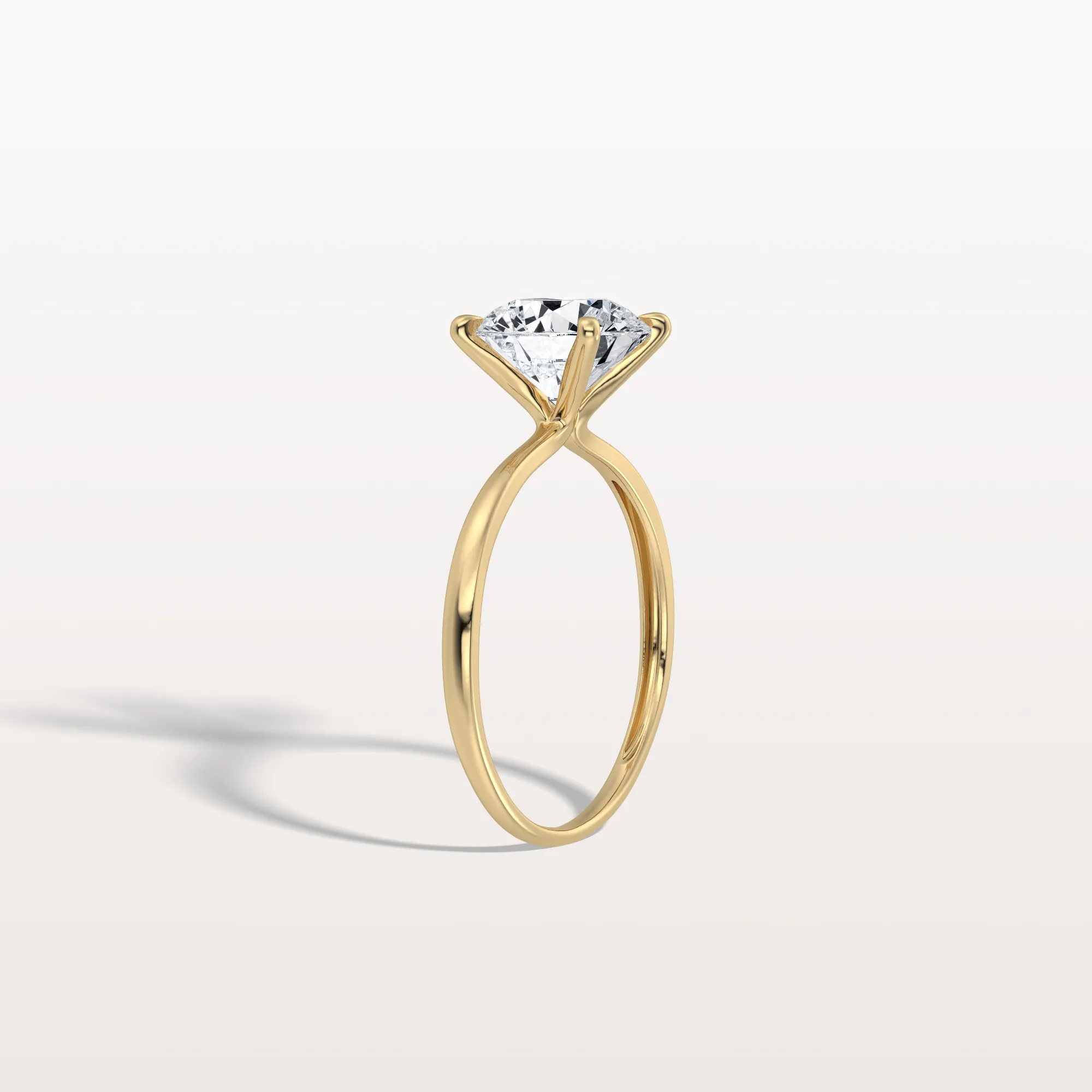 Aria丨2CT Round Lab Grown Diamond Ring In 14K Gold - Image 5